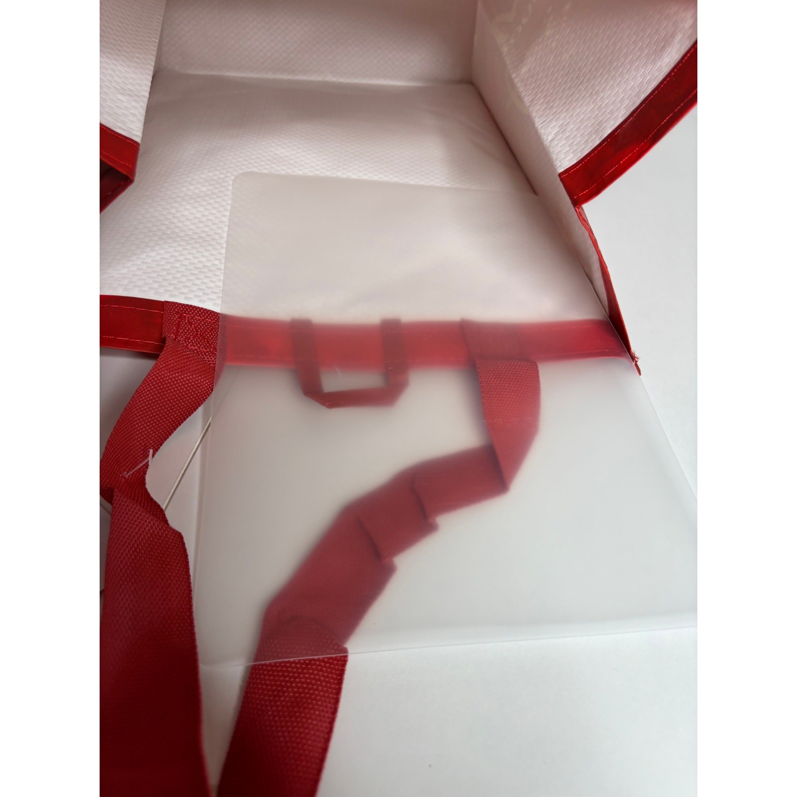 Lot 3x — Wegmans Christmas Love Holiday Festive Heart Reusable Tote Gift Bag NWT