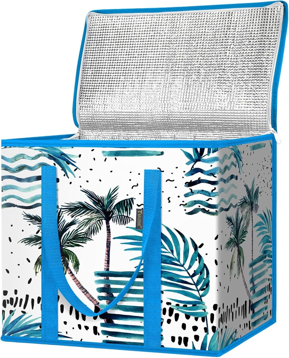 1Pk Insulated Reusable Grocery Bags, Collapsible Cooler Bag for Groceries, He…