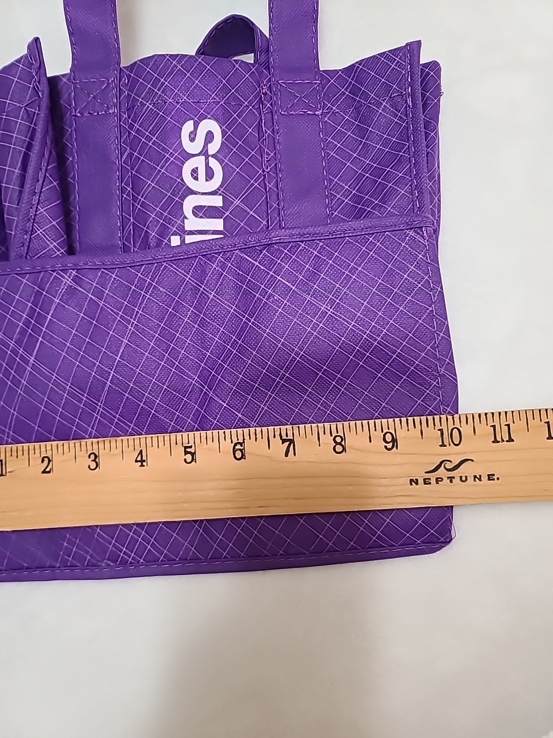 LOT OF 2 Purple MY EARTH Brand Wine Shopping Bags; Holds 6 Bottles