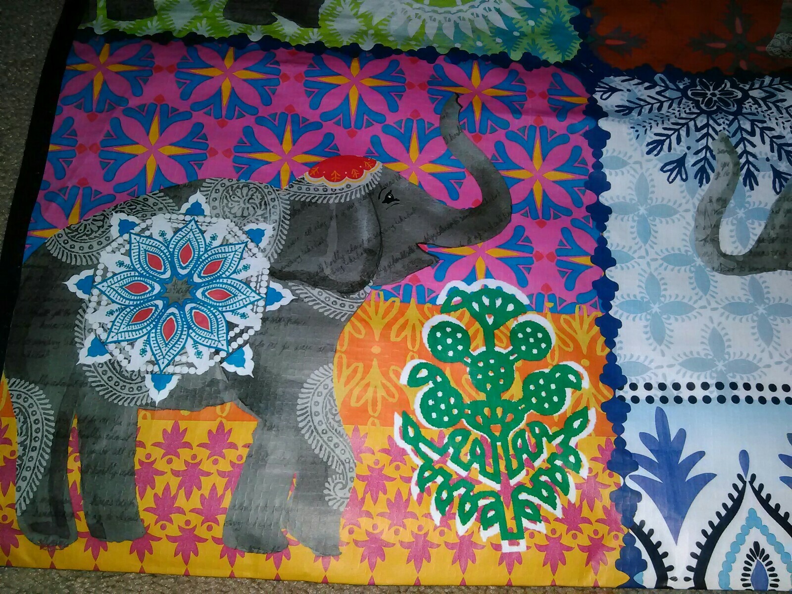 Elephant Reuseable Tote Bag! Brand New! Marshalls Brand! 18 1/2 x 17 1/2