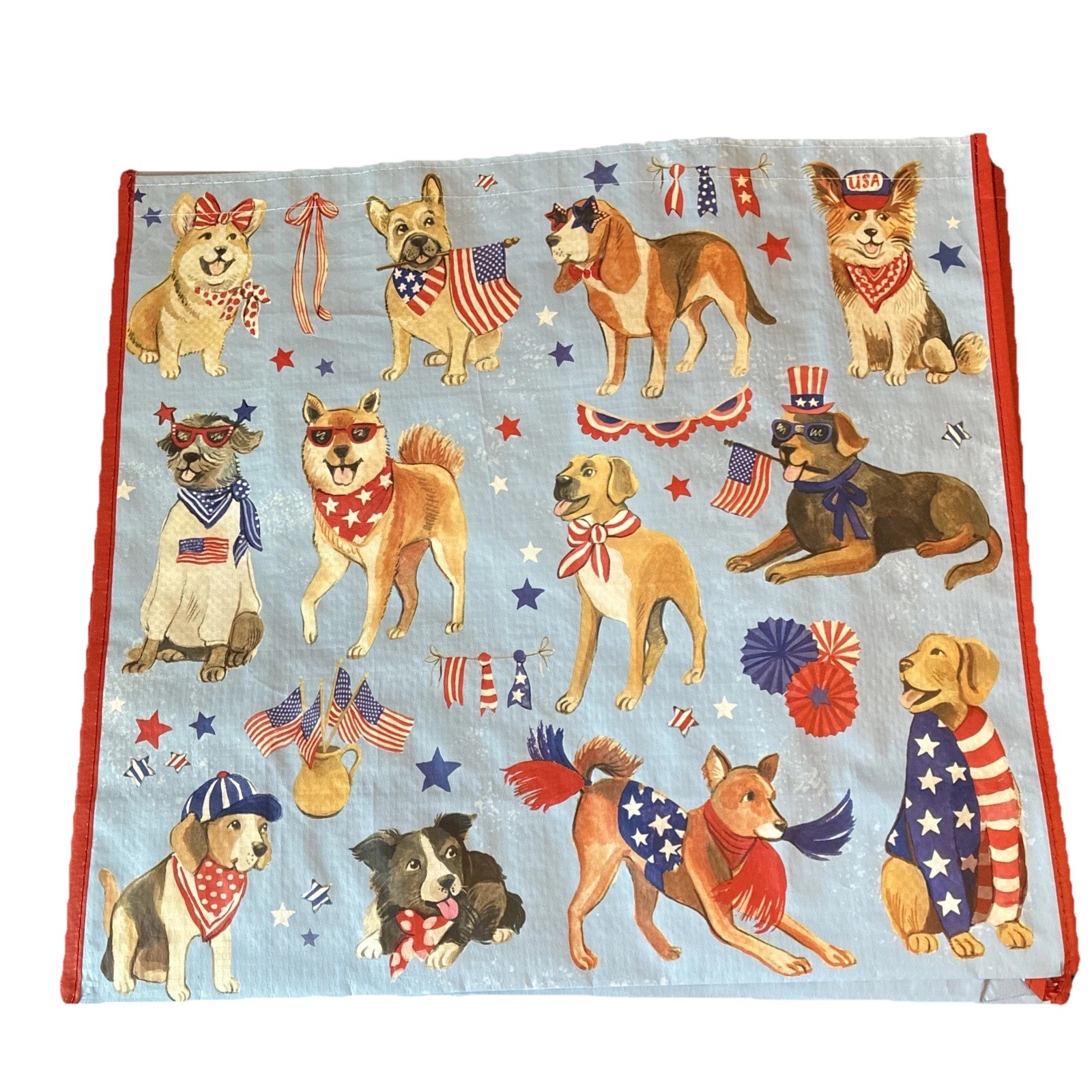 TJX Reusable Bag Dogs Cats Patriotic Sports USA TJ Maxx NEW Shopping Tote