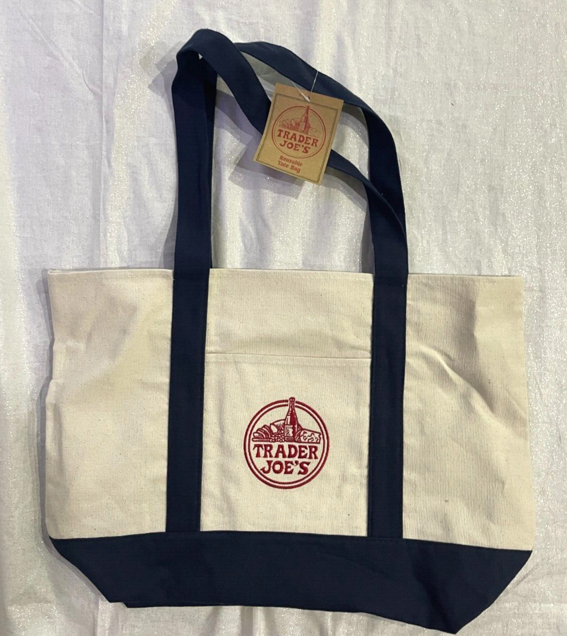 Trader Joe’s Canvas Tote Bag Navy Blue