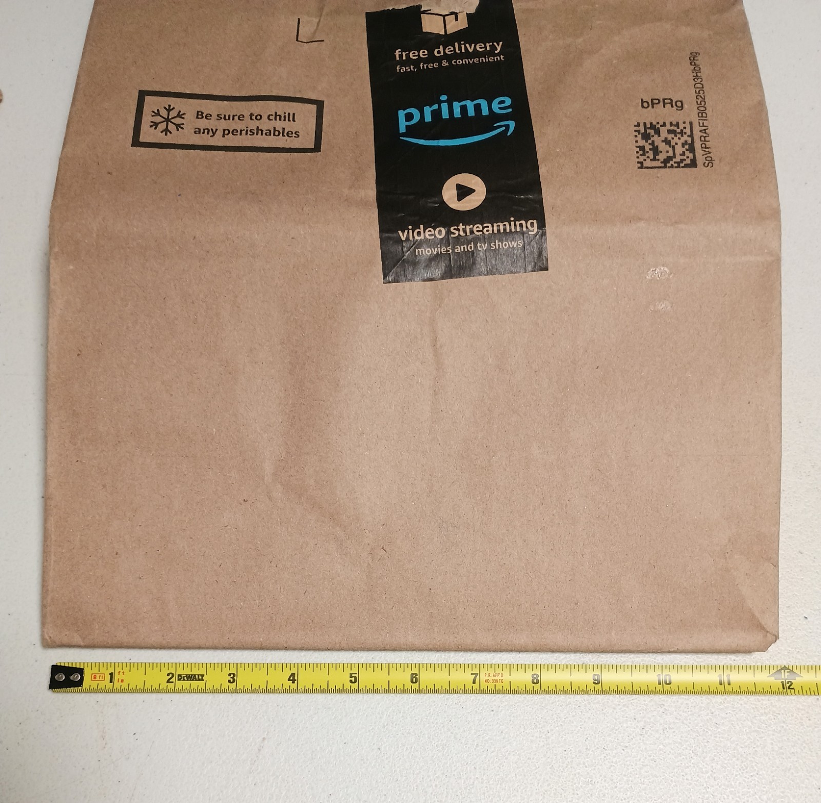Lot of 2 Amazon Reusable Paper Foil Lined Bags Temp Thermal Insulated Bags Used