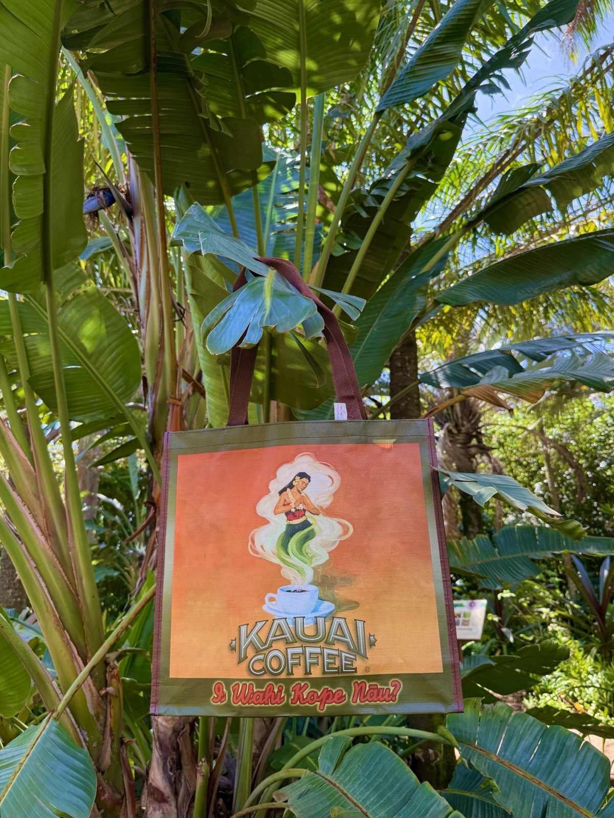 KAUAI Coffee Estate Reserve REUSABLE Hula Girl Bag NEW