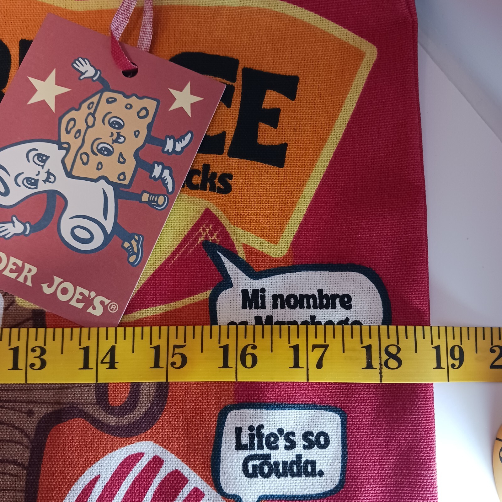 Trader Joe’s New Design NWT Cheese 🧀 Bag! Wash, Fold, Reuse And Shop In Style!
