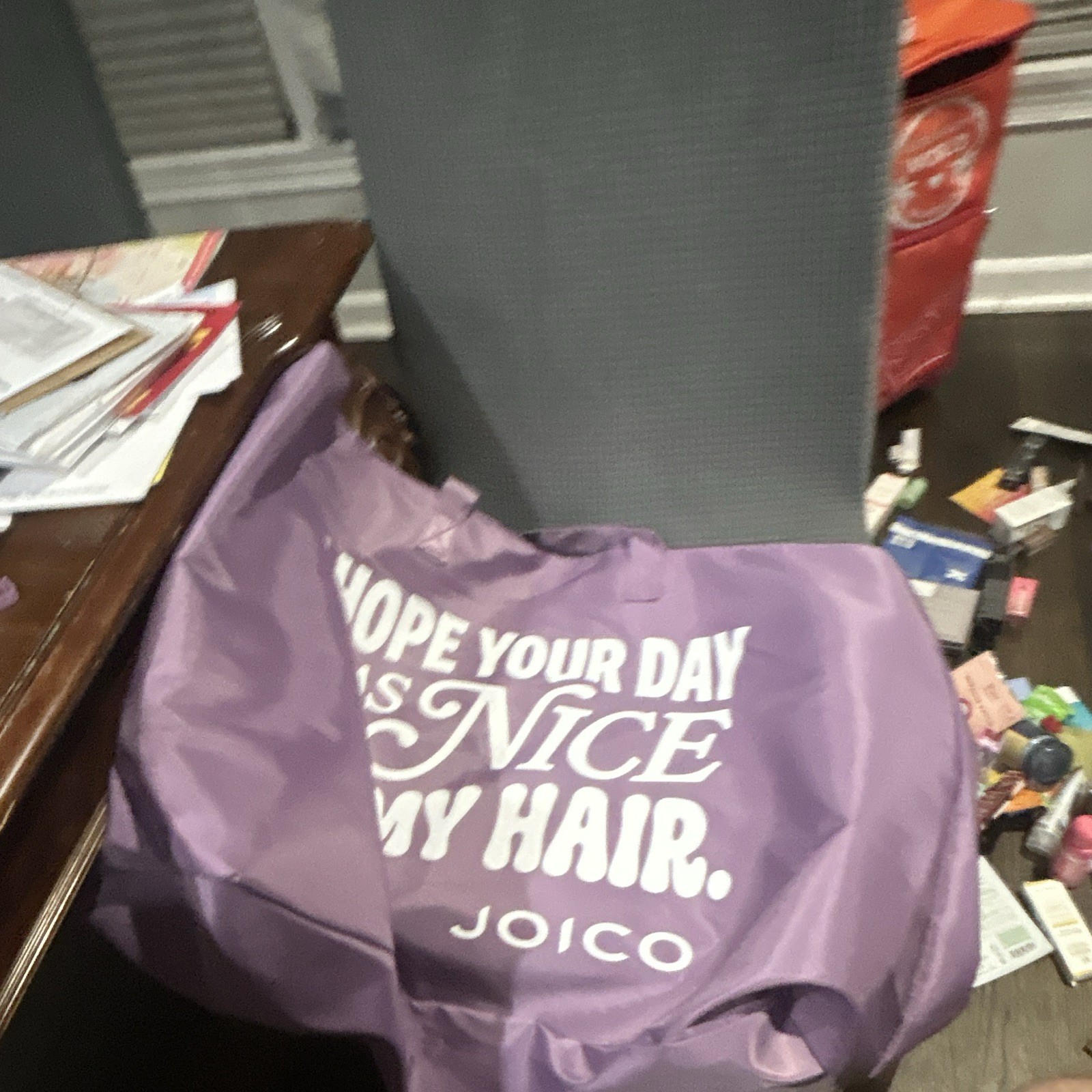 Ulta beauty world 2026 buJoico Purple Bag Text Print 15x8x8 “Hope Your Day…”