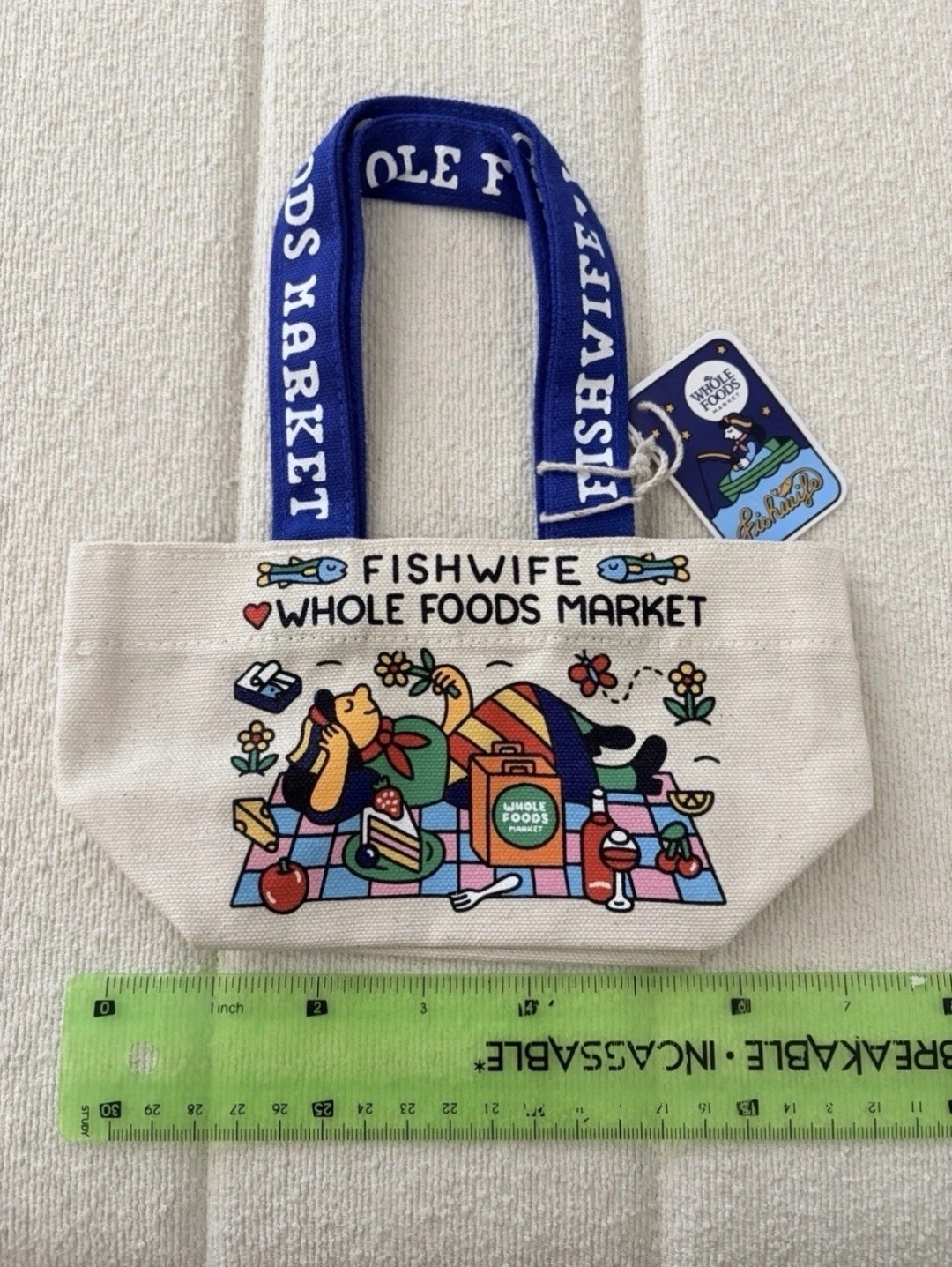 Fishwife x Whole Foods Micro Farmers Market Tote Bag Micro Small Authentic