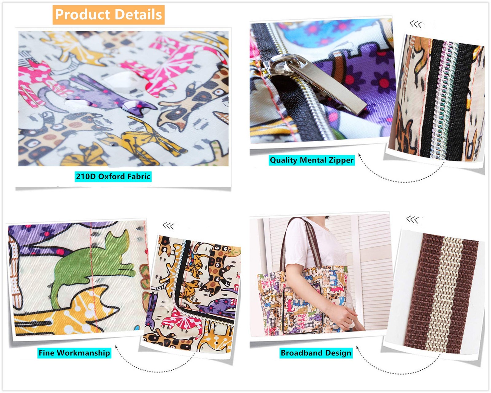 Reusable Shopping Bags Foldable Washable Waterproof Large Grocery Bags Heavy …