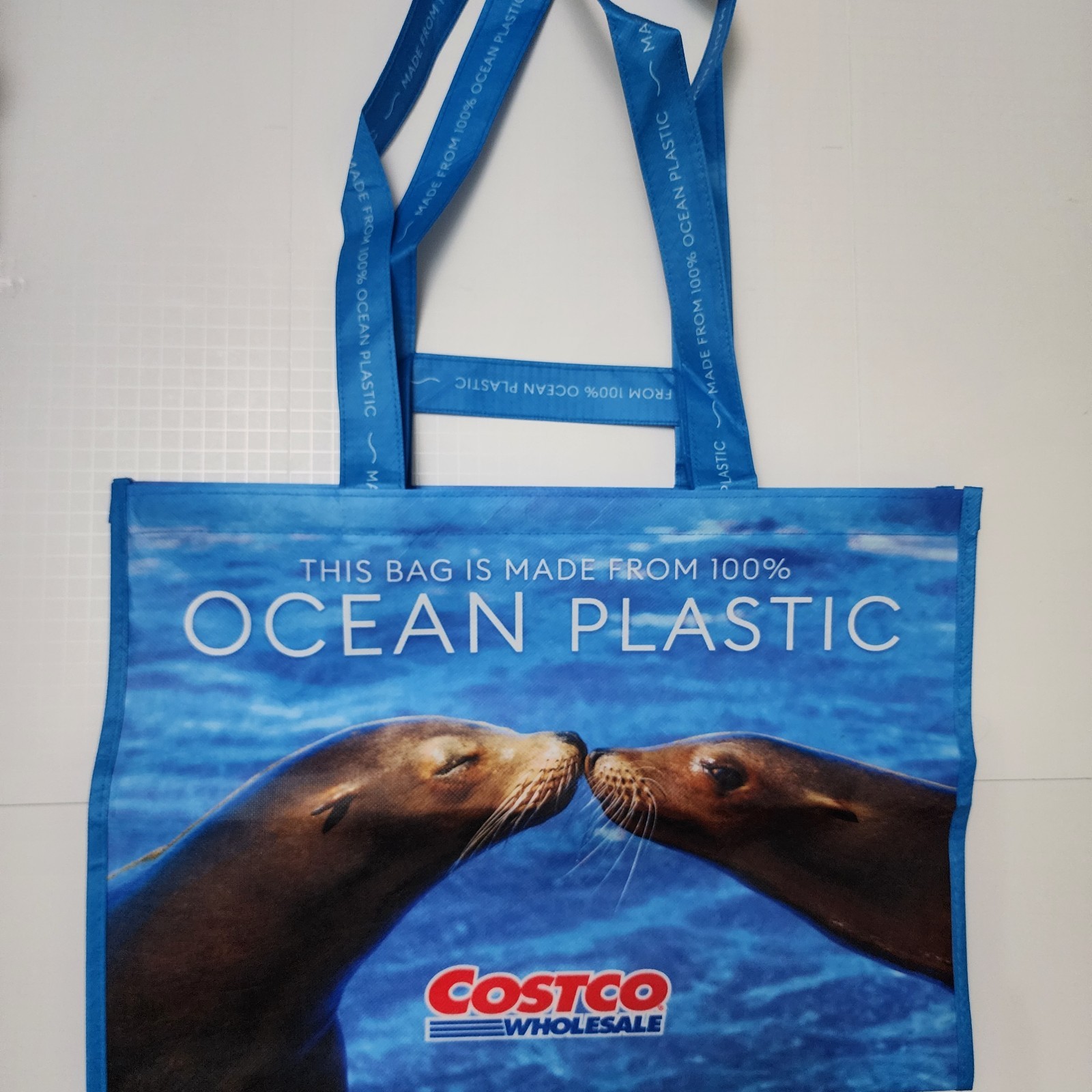 Costco UK Europe Ocean Sea Lion Tote Bag Blue Sea Life New Shopper