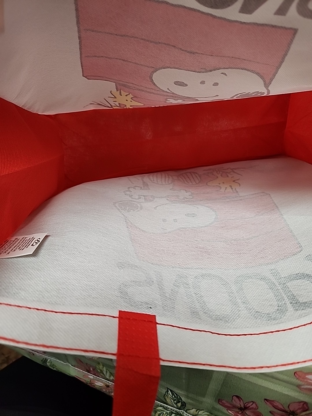 Peanuts Snoopy Woodstock Large Tote Bag 14L X 5.5W X 13H