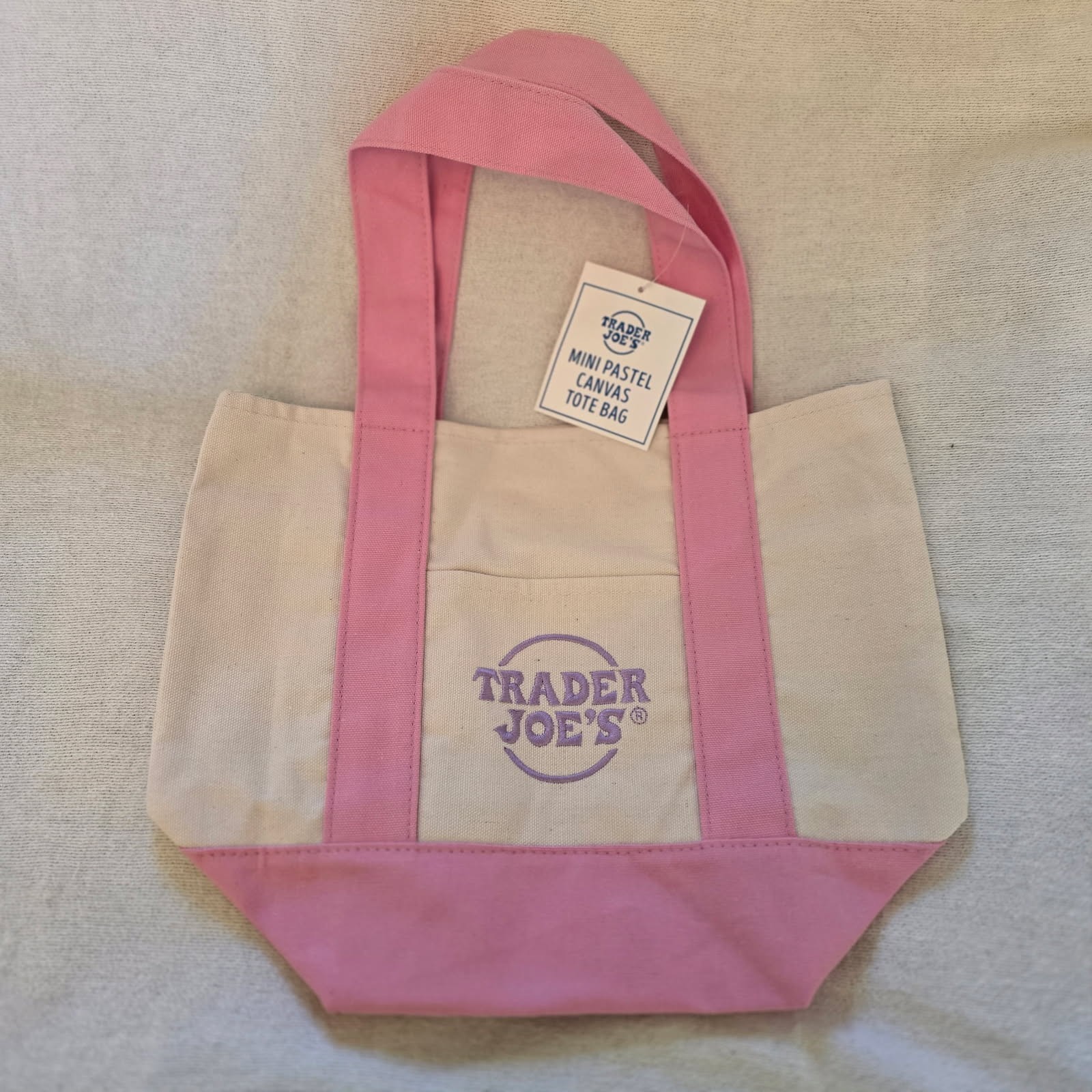 Trader Joe’s Mini Pastel Canvas Tote Bags Set of 4 Easter Colors 2026 Limited