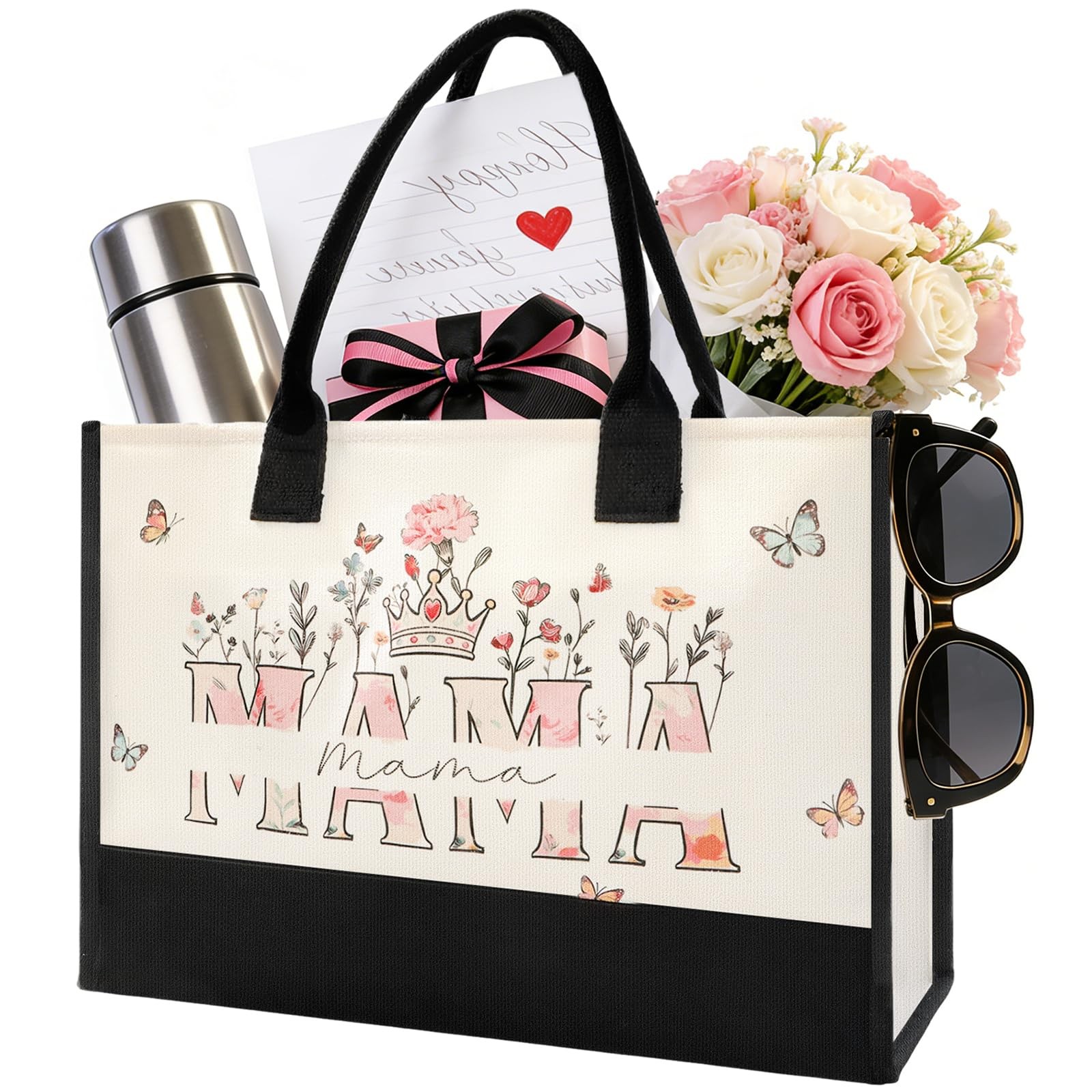 Mom Mama Bag – Large Tote Bag for Women, New Mom Birthday Mothers Day Gifts