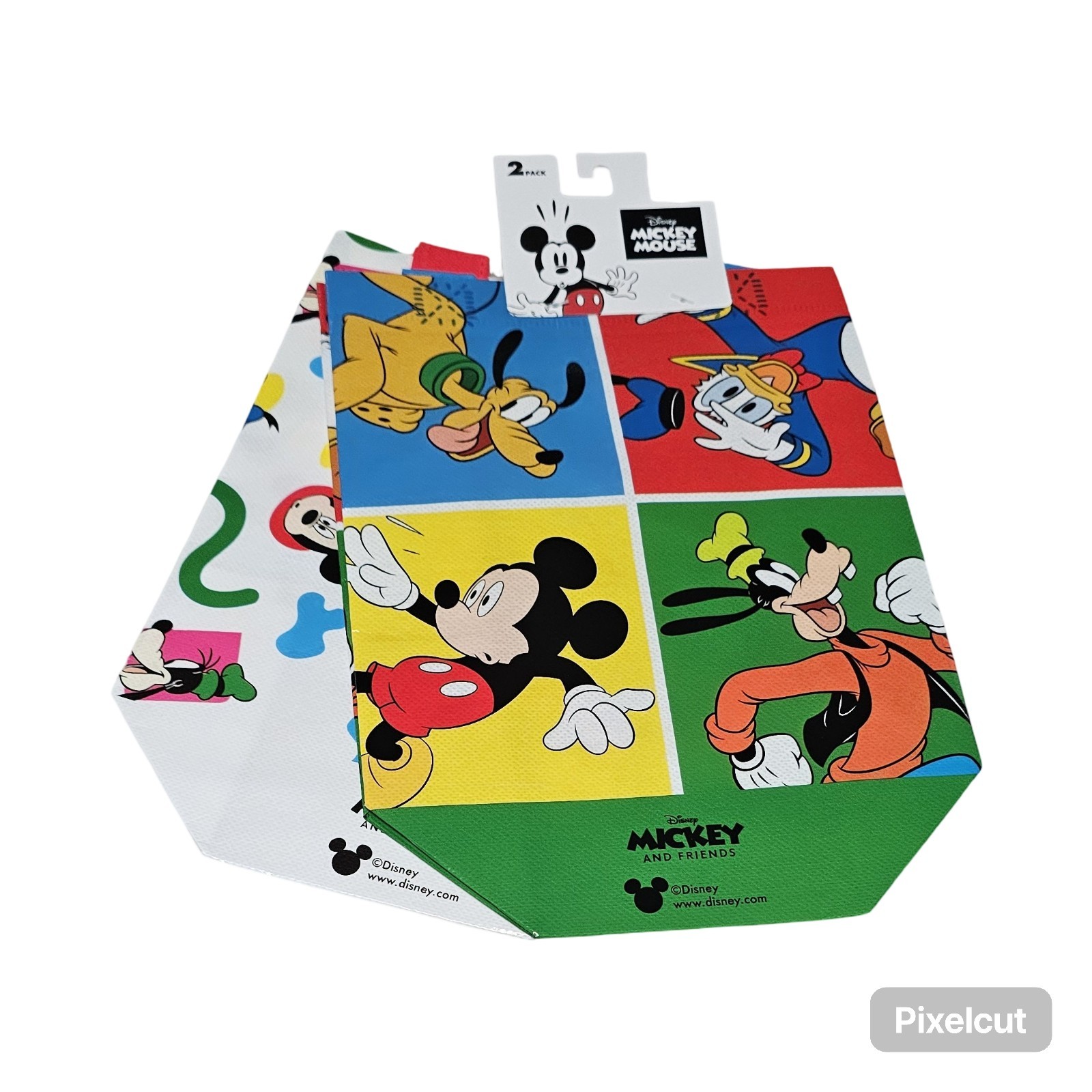 Disney Mickey Mouse And Friends 2 Pack Reusable Treat Goodie Bags
