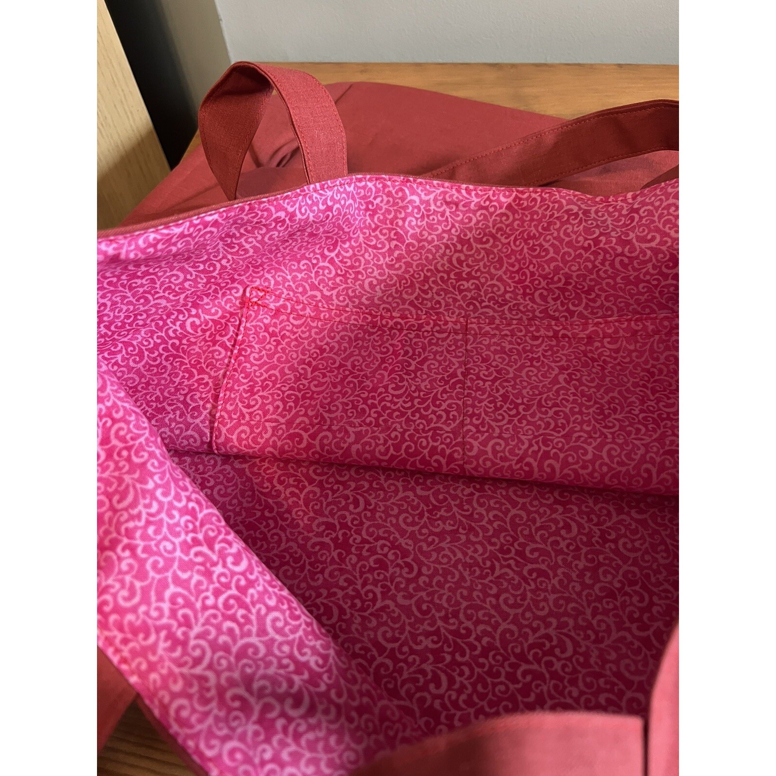Homemade Grocery Bag Shopping Tote Bag Large Lined 17″ X 12″ X 5″ Fabrics