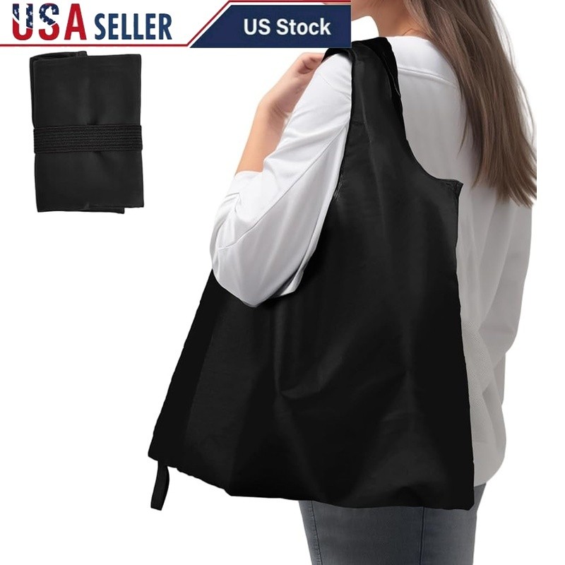 Foldable Waterproof Reusable Shopping Bag Nylon Tote Grocery Carrier 35lb New