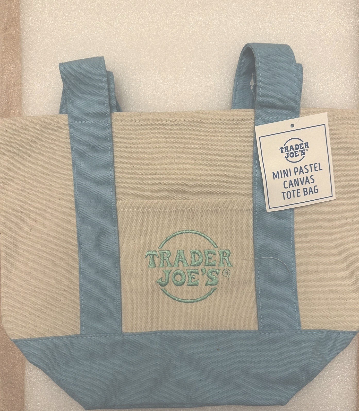 Authentic Trader Joe’s Mini Canvas Tote Spring 2026 NWT