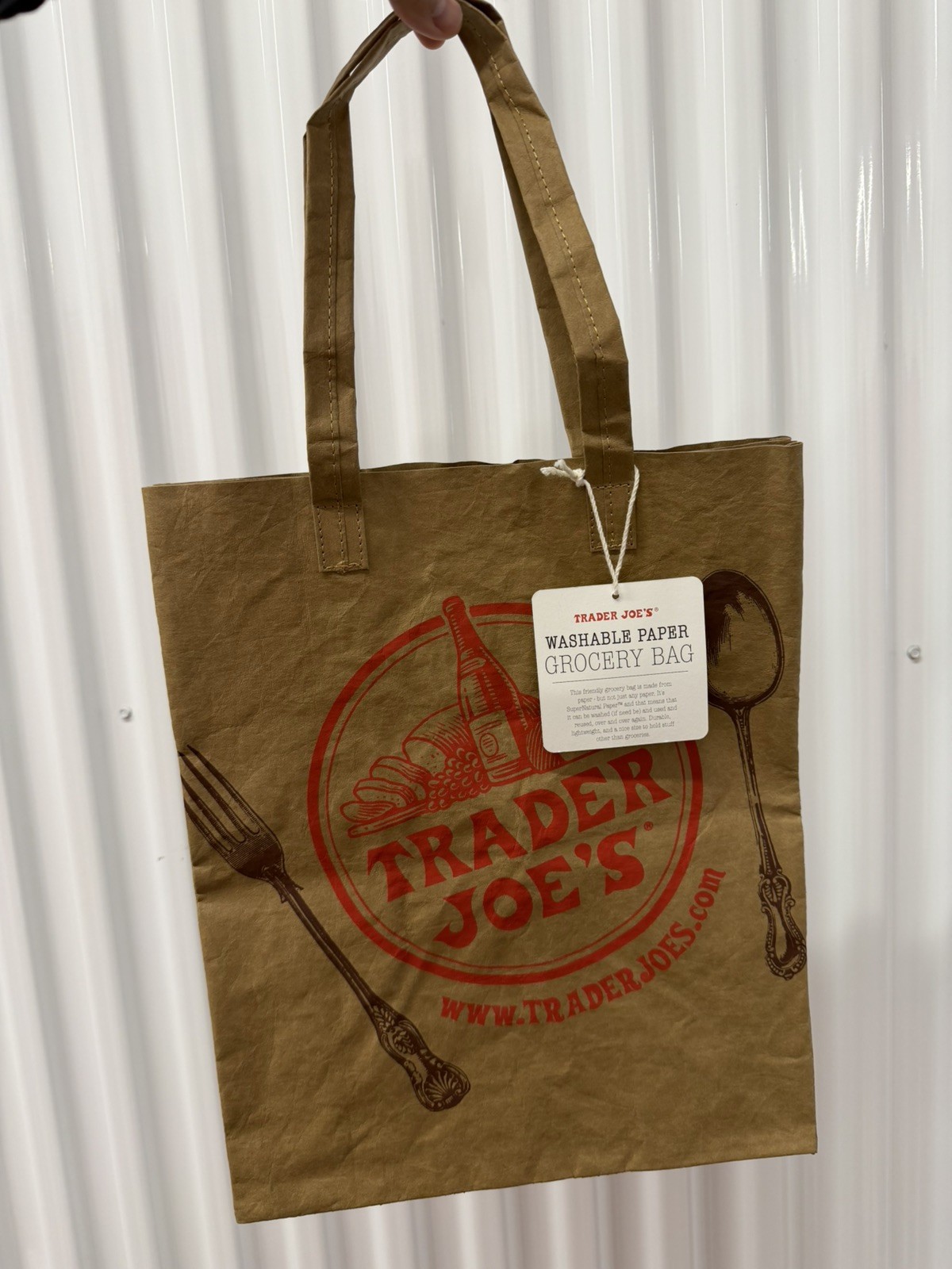 Brand New! Iconic Trader Joe’s Eco Reusable (Washable) Grocery Paper Bag