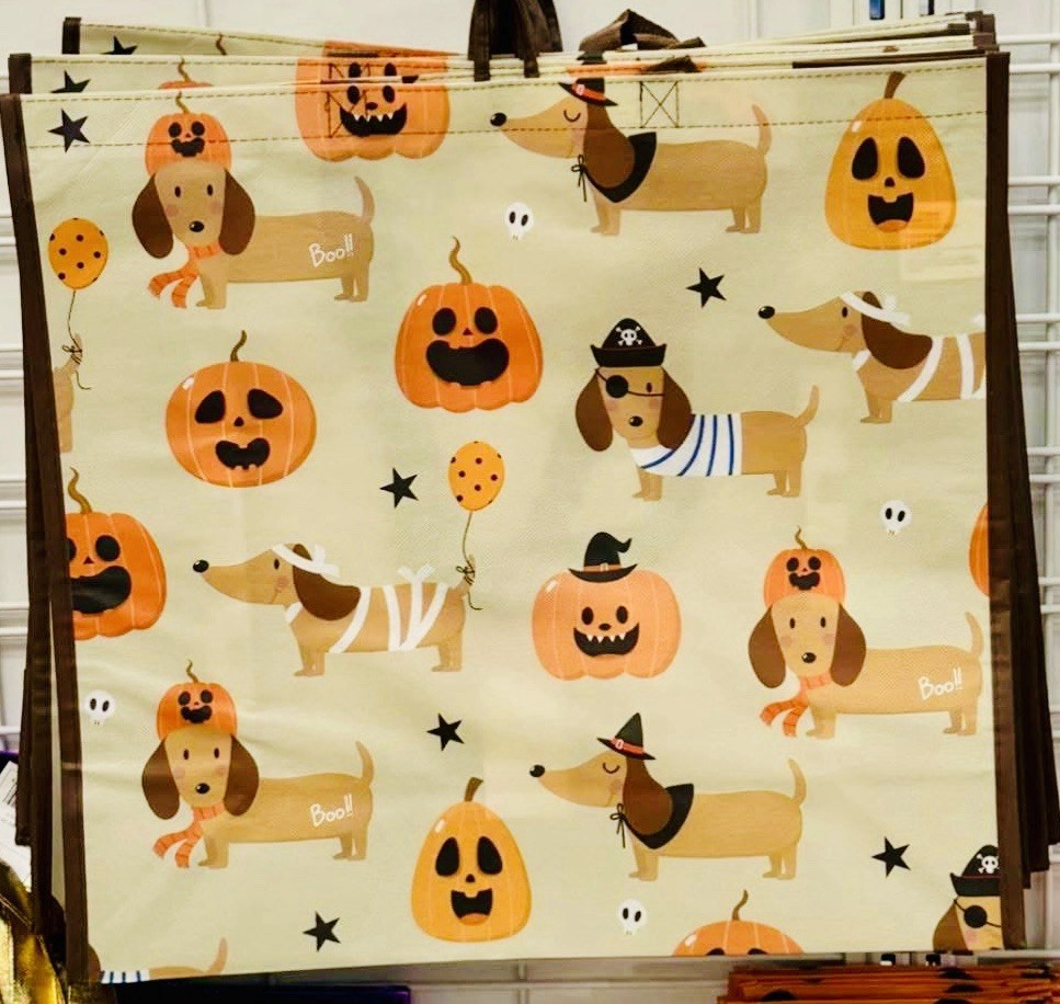 Adorable Reusable ASSORTMENT OF DACHSHUND Shopping Bags – (6 Pack)