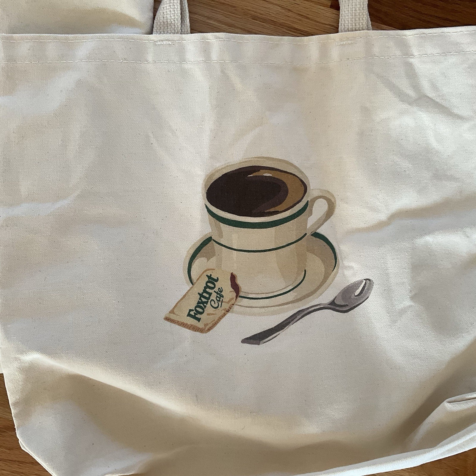 Canvas Totes 2 Foxtrot Chicago Beige Large Reusable Shopping Bags Eco-Friendly