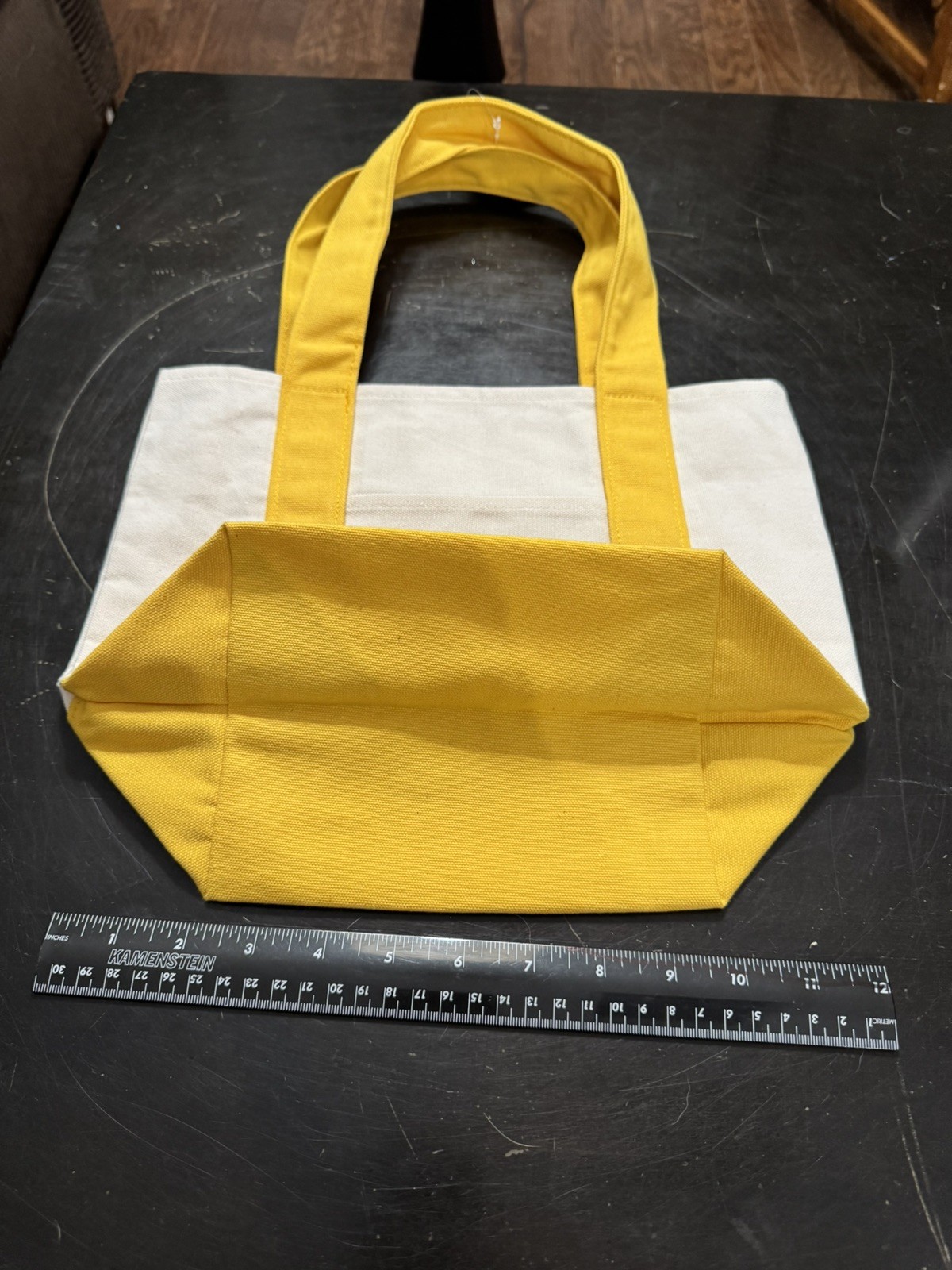 Trader Joe’s – Mini Canvas Tote Bag – Yellow – Holiday 2025 – Limited Edition