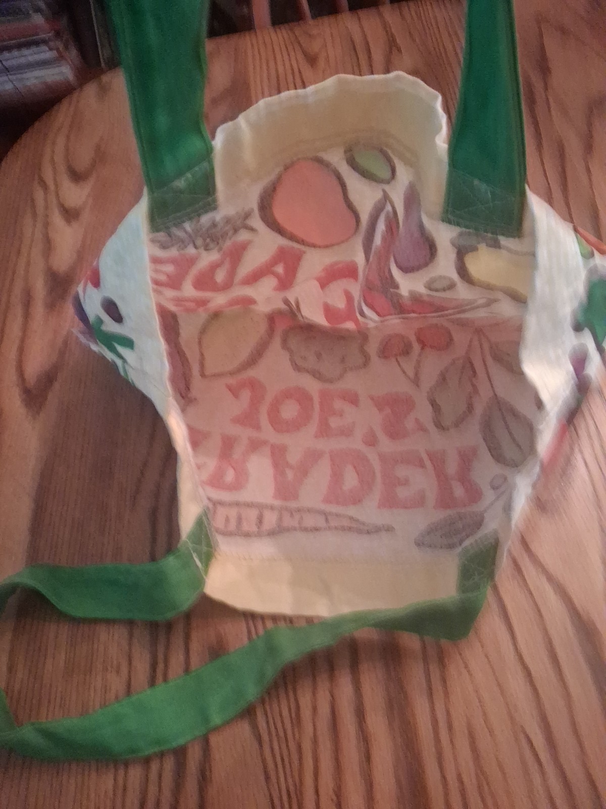 Trader Joes Iconic Canvas Market Tote Fresh Produce Bag Fruits Veggies Reusable