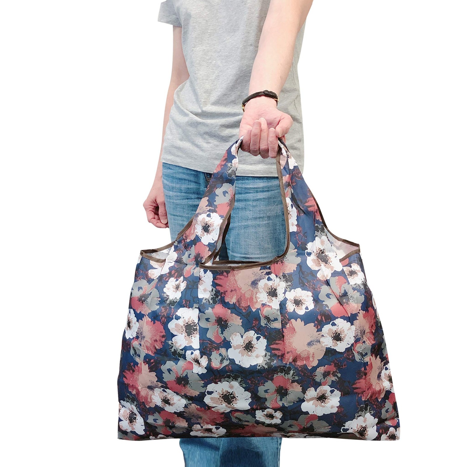 Large Foldable Tote Nylon Reusable Grocery Bag