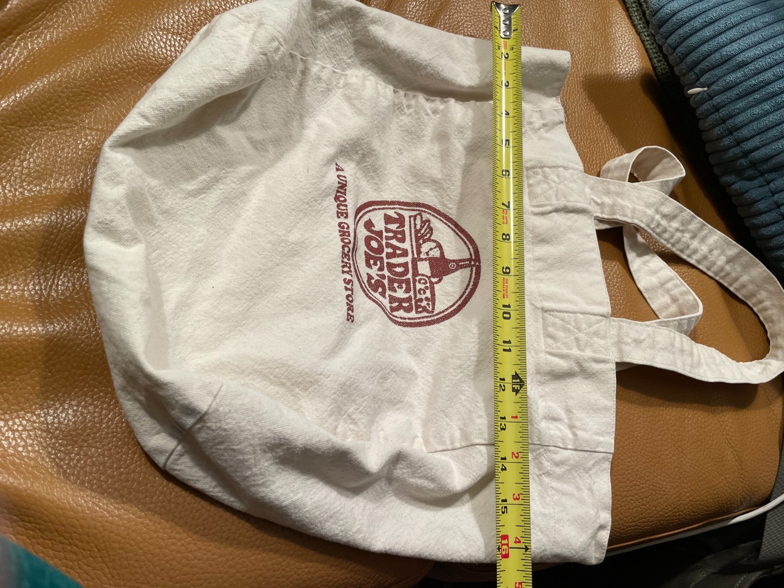 Trader Joe’s cloth bags. Maroon or red print. Good condition. Bought early 2000s