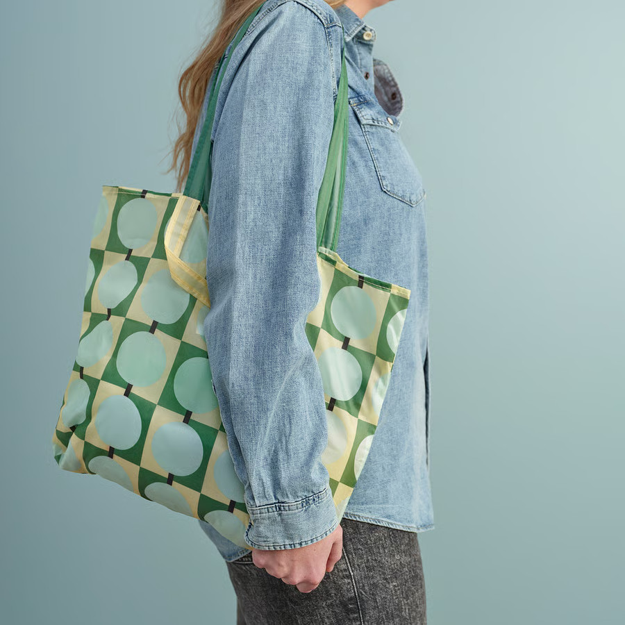 IKEA SKYNKE Bag Shopping Tote FOLDABLE Carry in Pocket Purse 17 ¾x14 ¼ “-4Gal