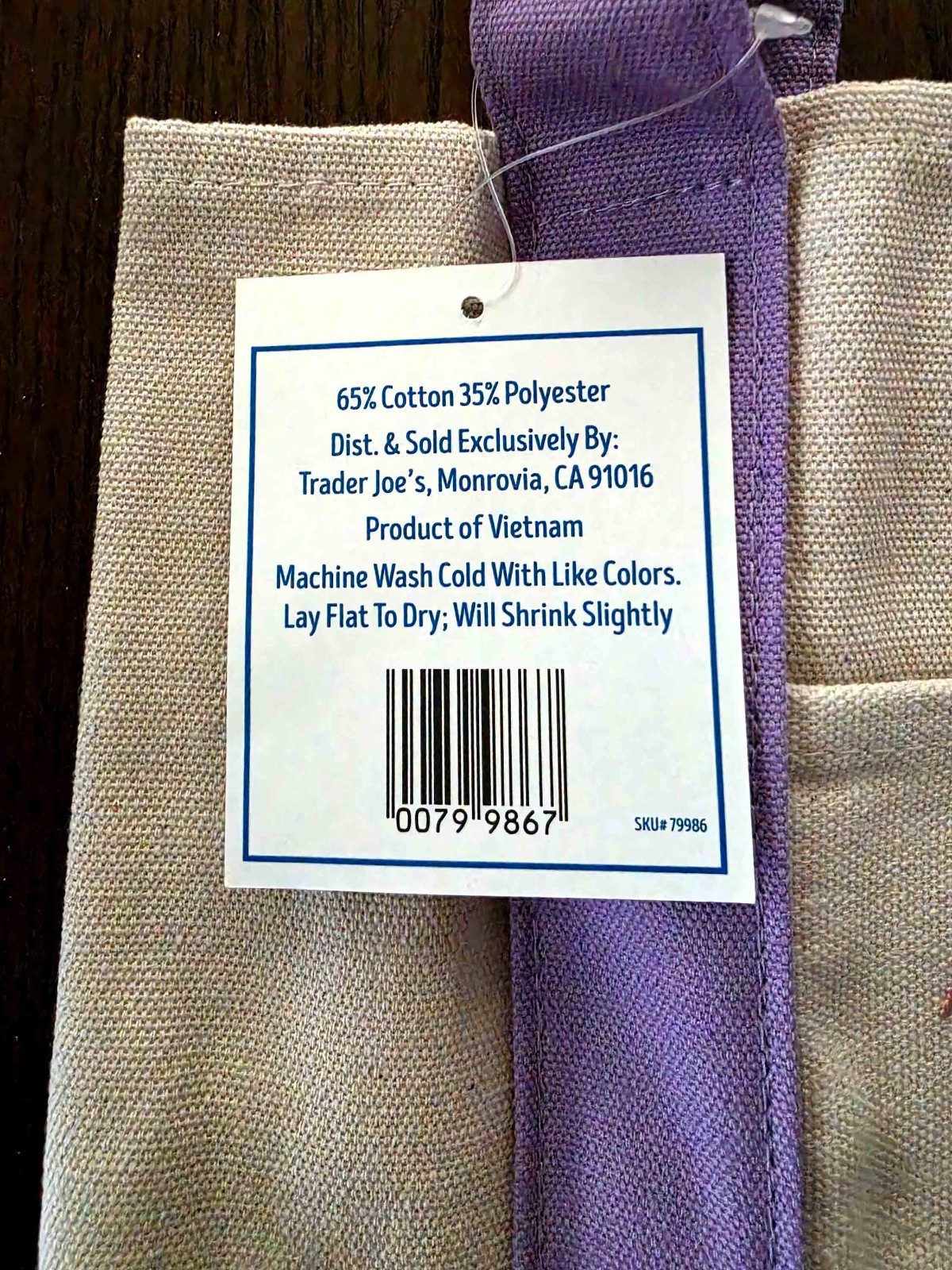 Trader Joe’s 2026 Mini Pastel Canvas Tote Bag Lovely Lavender Limit Ed New Tag A