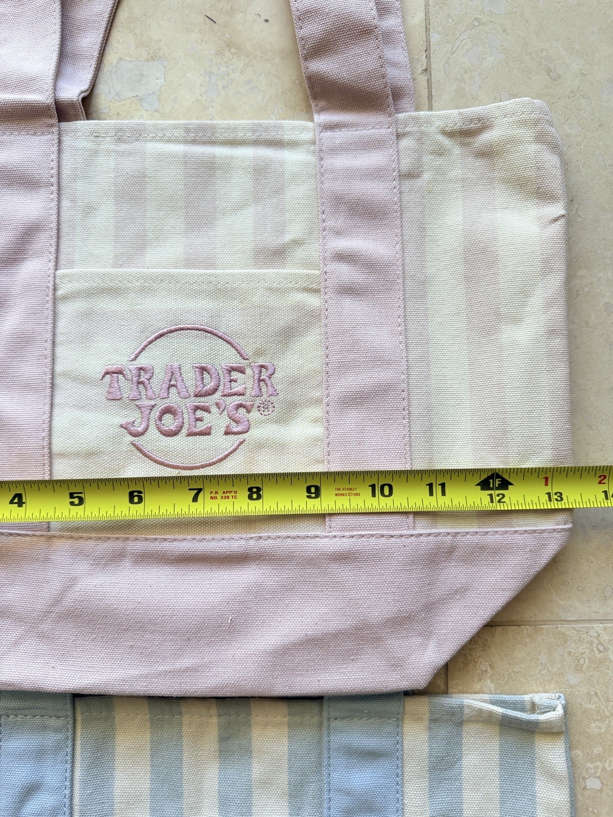 Trader Joe’s Mini Pastel Stripe Canvas Tote Bag Limited Edition Set Of 4 summer