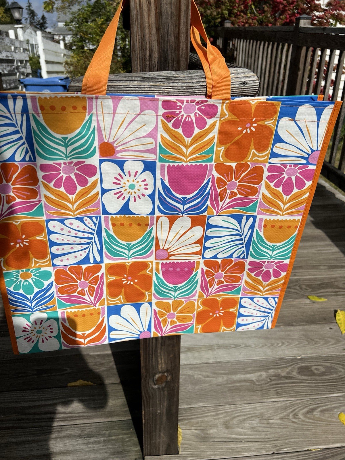 REUSABLE SHOPPING TRAVEL TOTE BAG FLORAL🦋 ECO FRIENDLY 🌸NEW