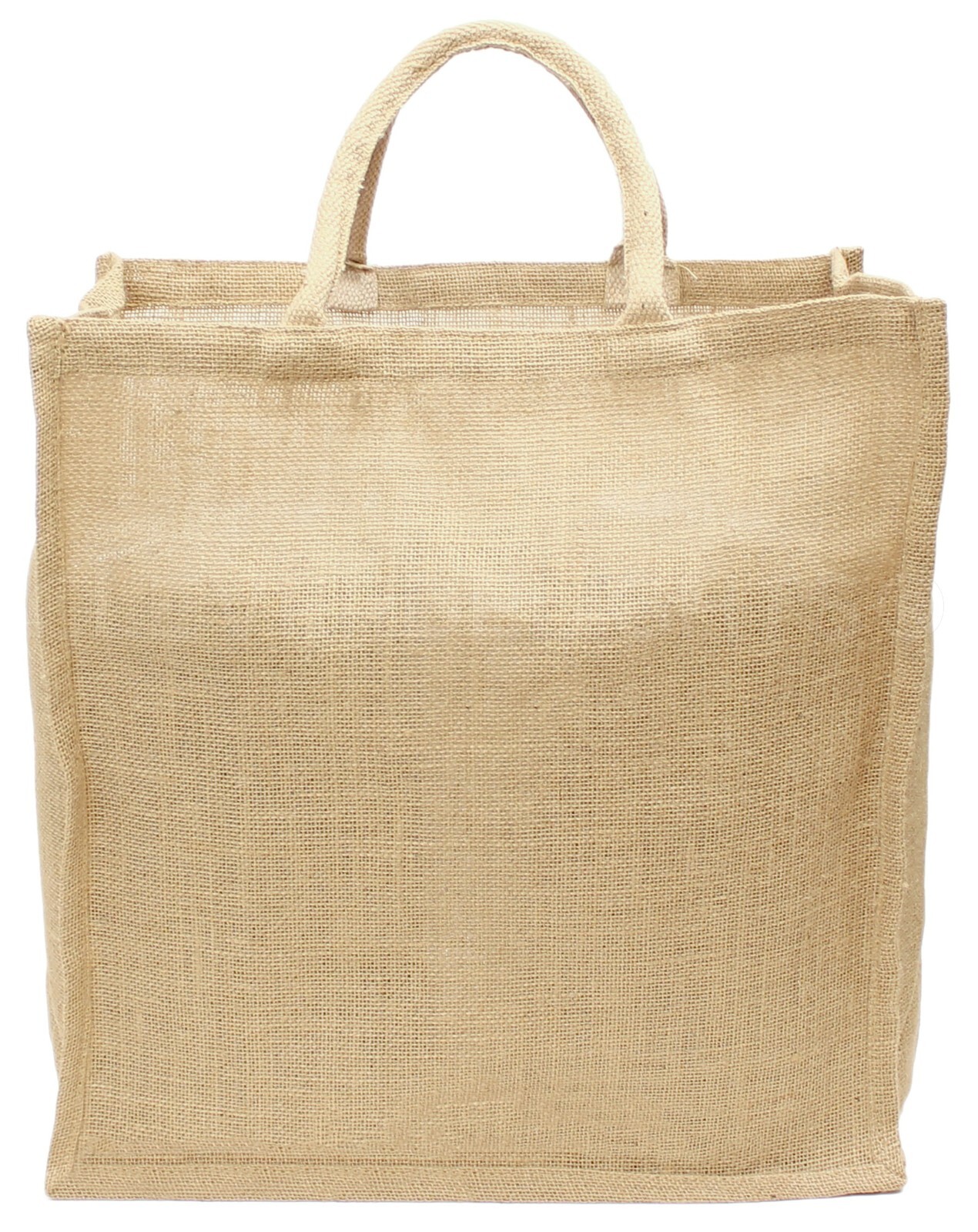 Natural Burlap Shopping Bags – 16″ x 17″ x 8″ – Large Jute Grocery Tote Sack
