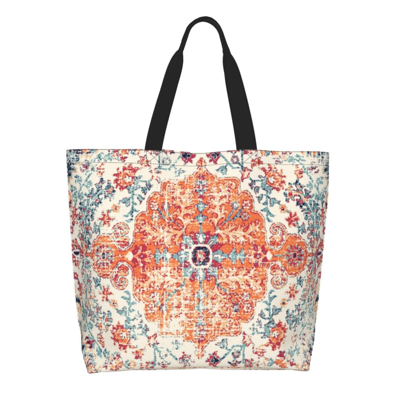 Camouflage Camo Large Tote Bag Casual Shoulder Bag Reusable Grocery Handbag