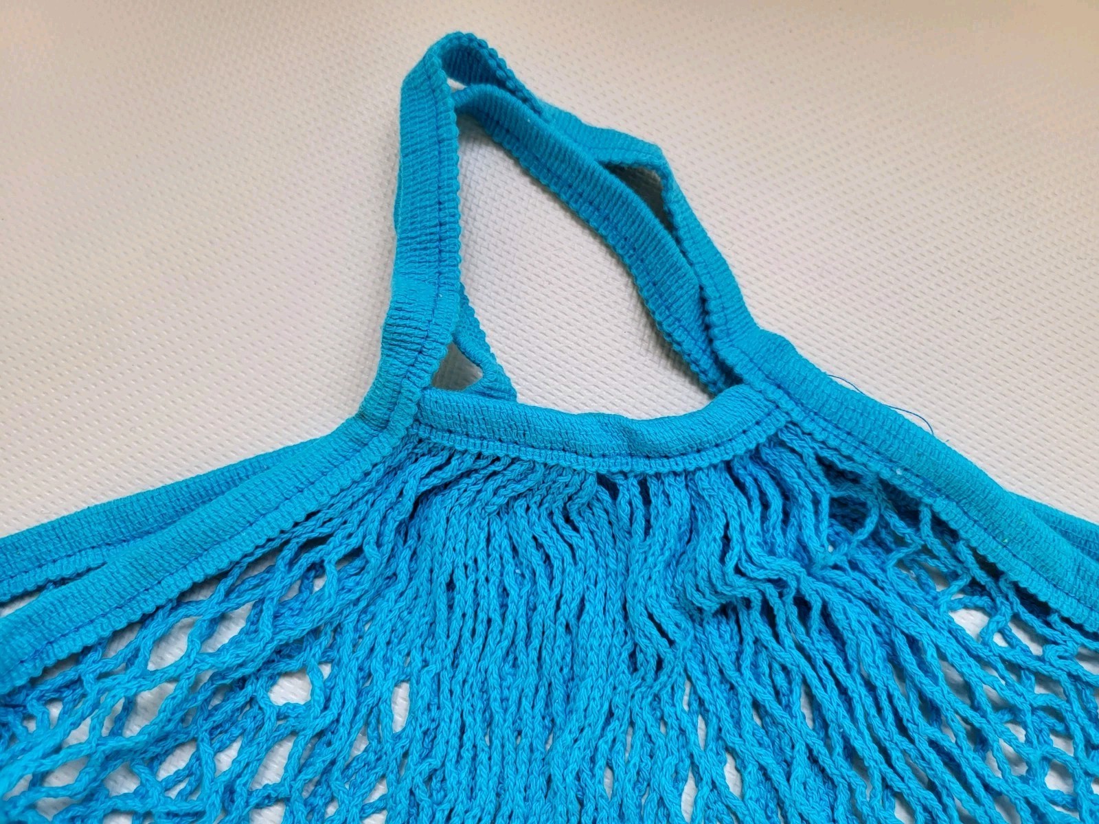 2 Pcs Set Mesh Net String Grocery Beach Tote Organizer Reusable Shopping Bag
