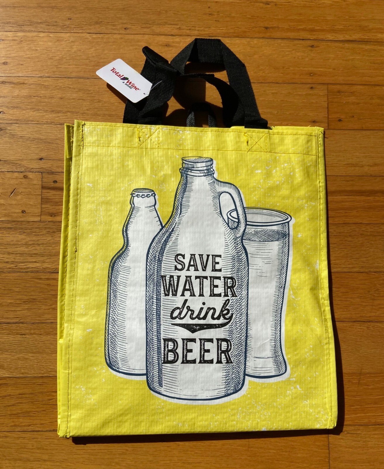 Bag Tote 6 Bottles Reusable Washable Wine Beer Liquor Carrier