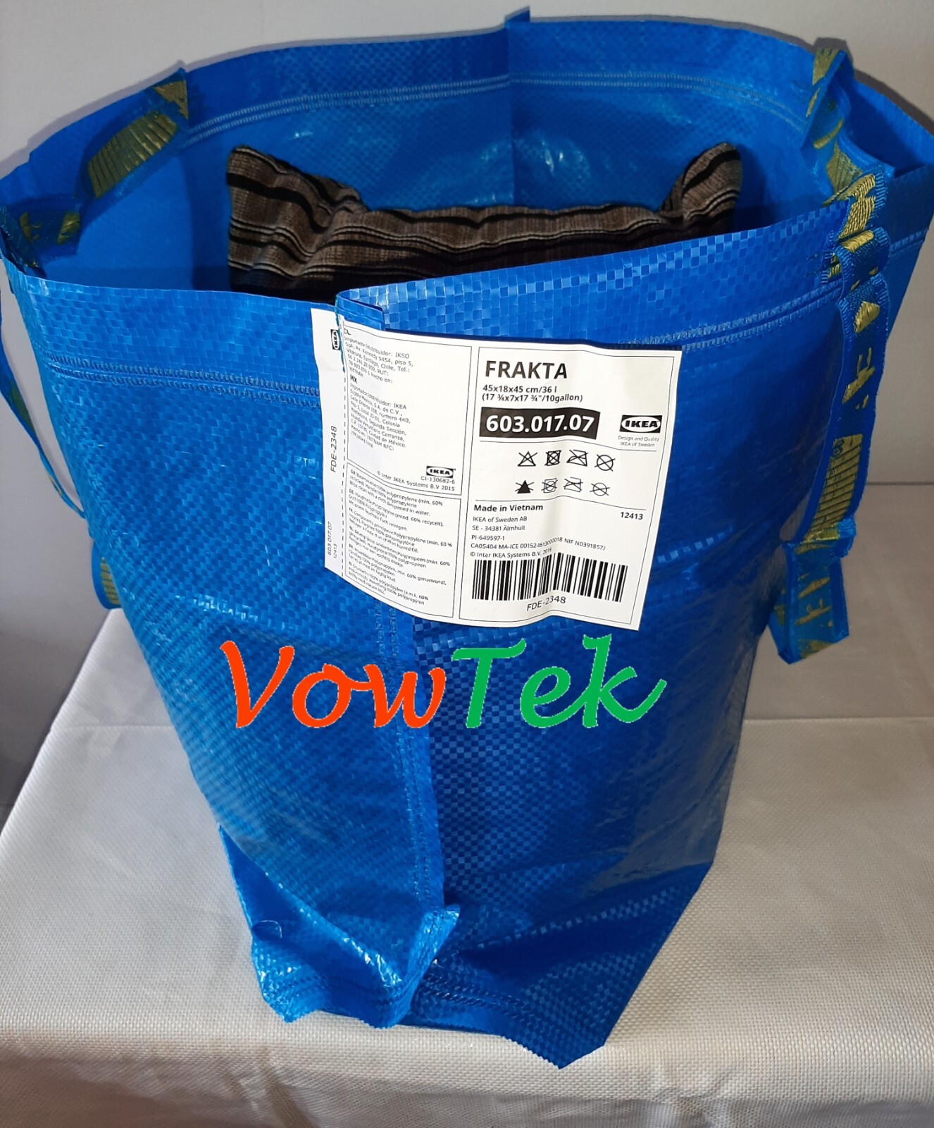 Two IKEA Medium ECO Friendly FRAKTA Tote for grocery shopping laundry storage