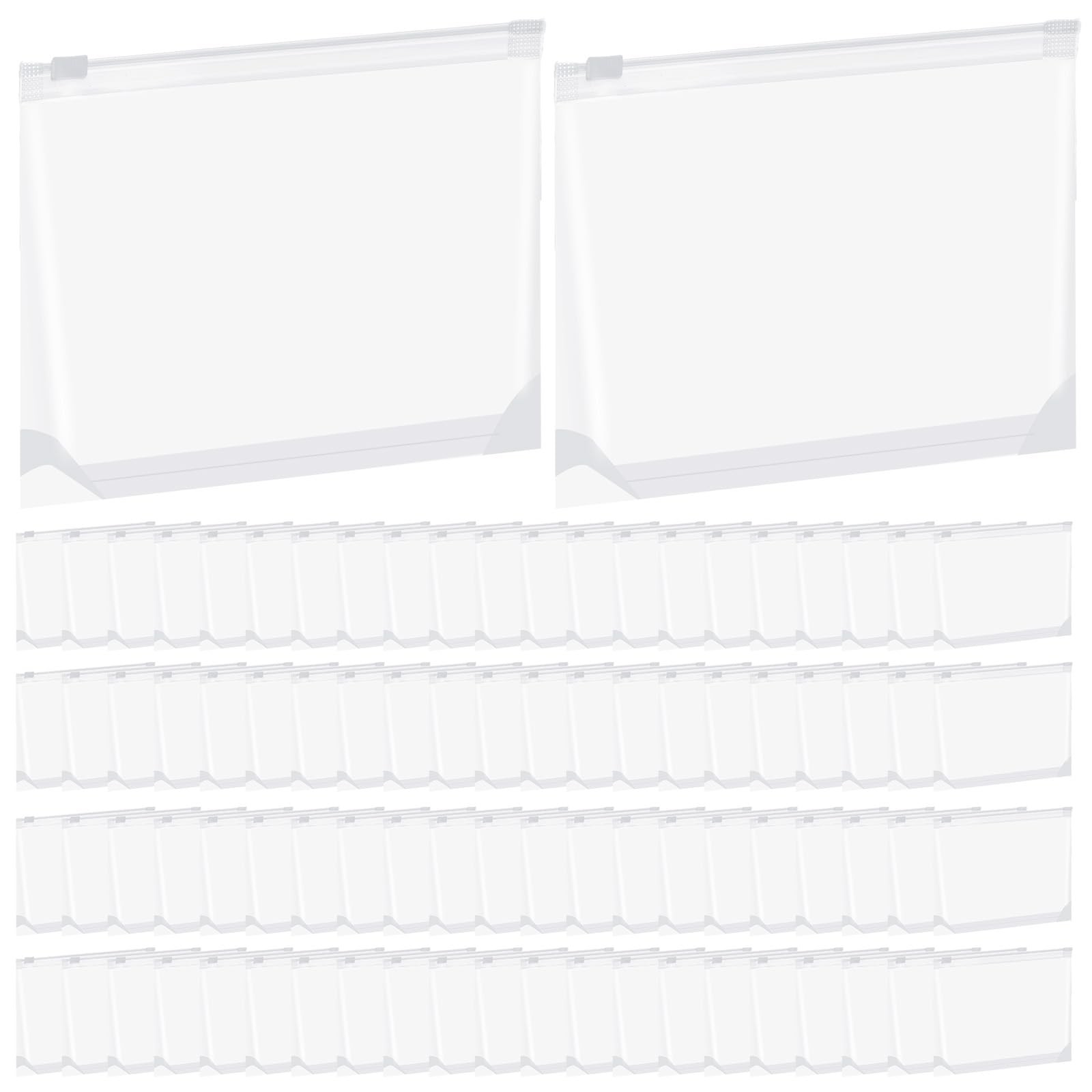 xozeooeu 120 Pcs Mini Clear Makeup Bags Bulk, Small Waterproof Small,