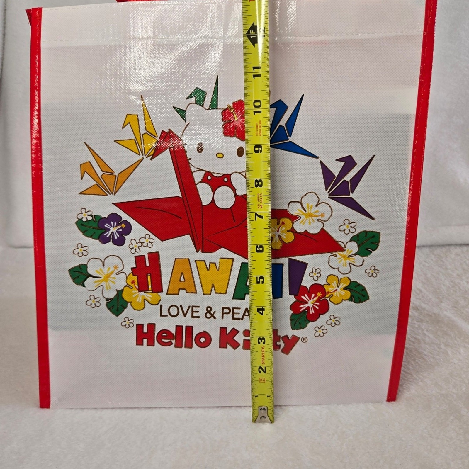Hello Kitty Hawaii Love & Peace Pearl Harbor Museum Reusable Tote Bag Set of 2