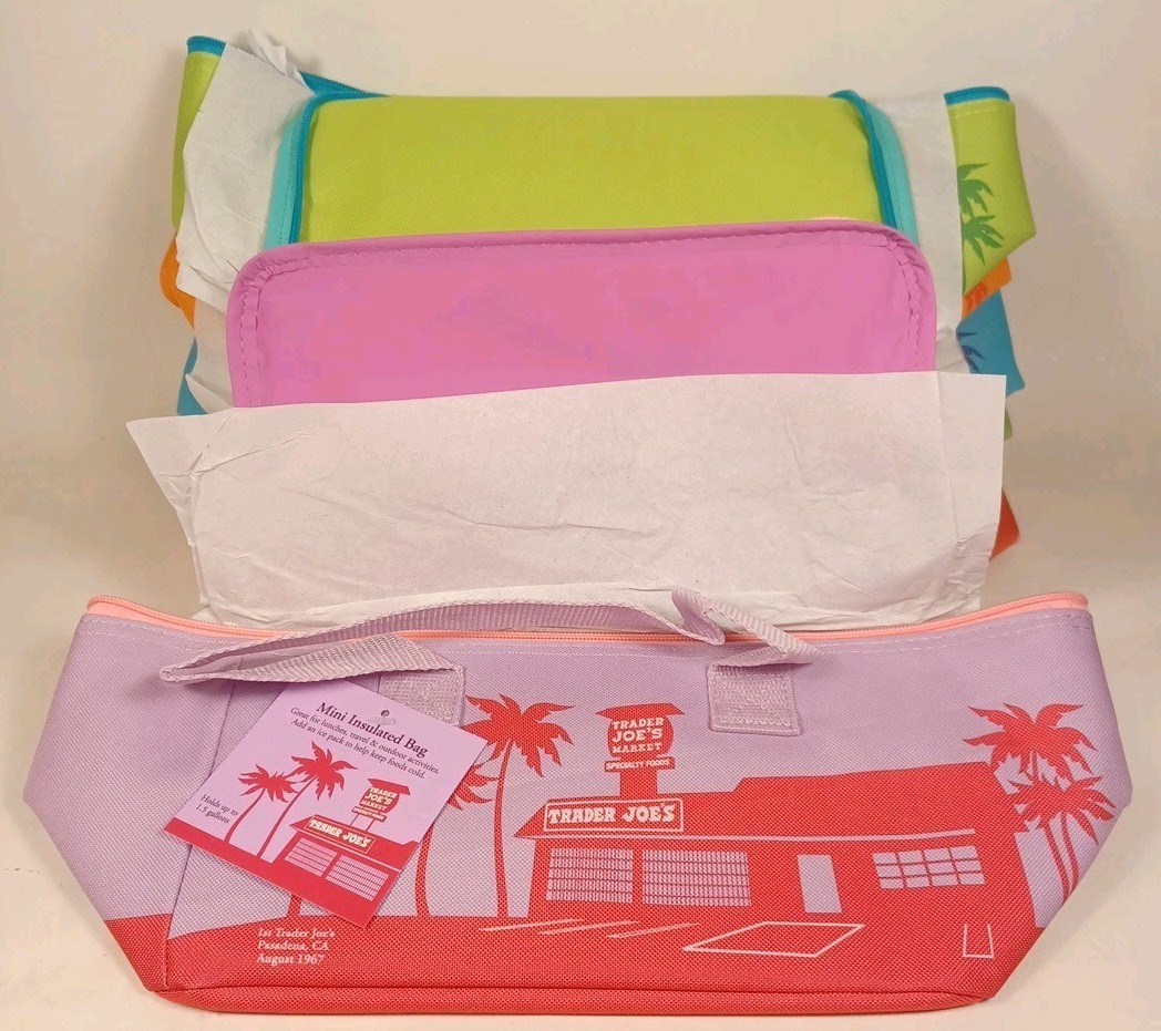 Trader Joes Summer 2026 Mini Insulated Tote Bags Complete Set of 6 New w Tags