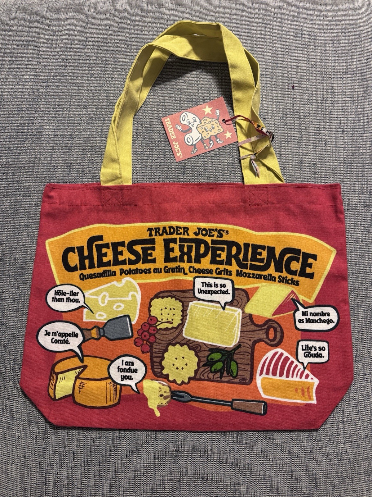 Trader Joe’s Reusable Shopping Bags Canvas Foldable Multicolor Set of 2