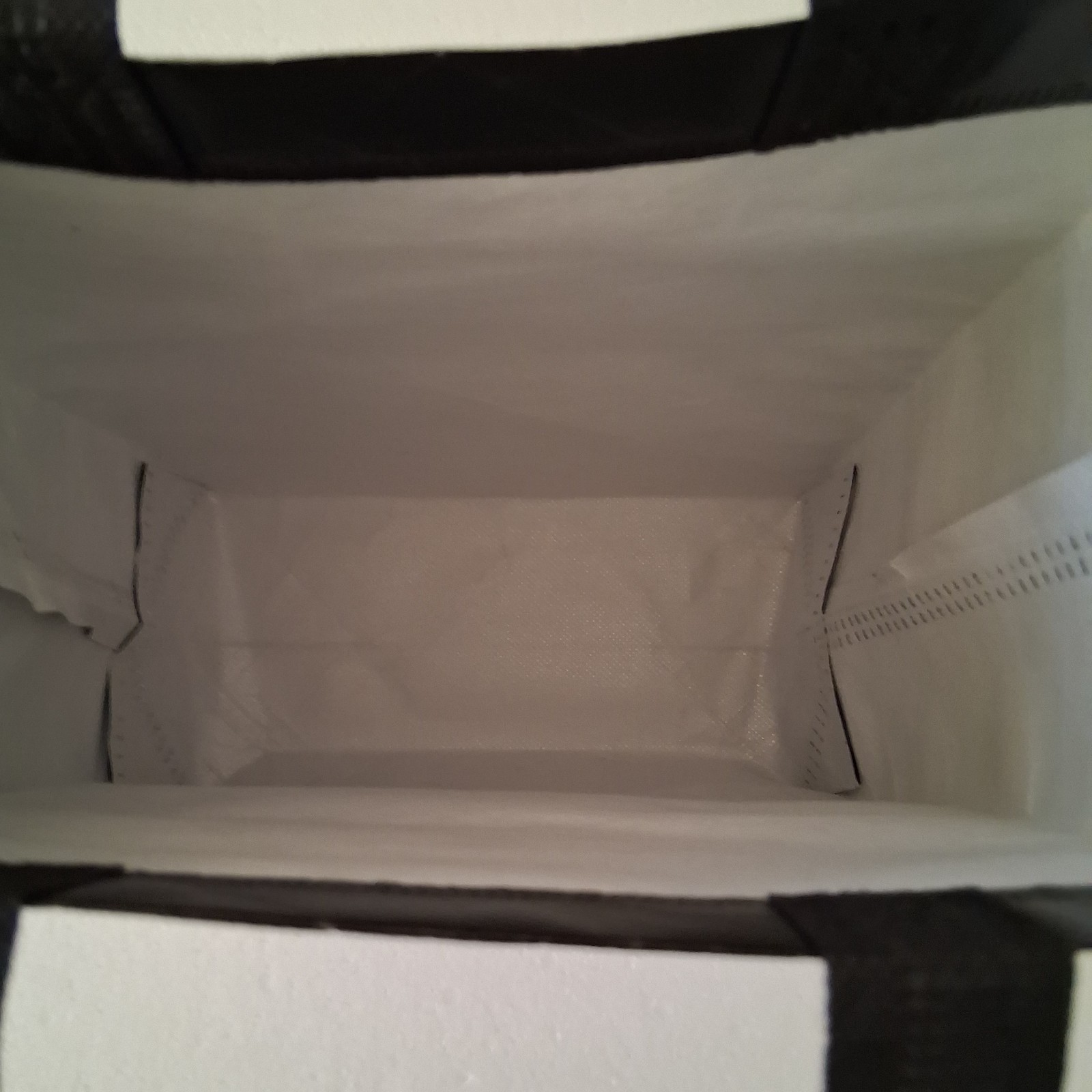 Glossy Black Reusable Tote Laminated Shopping / Gift Bag Chic Wet Look Gusseted