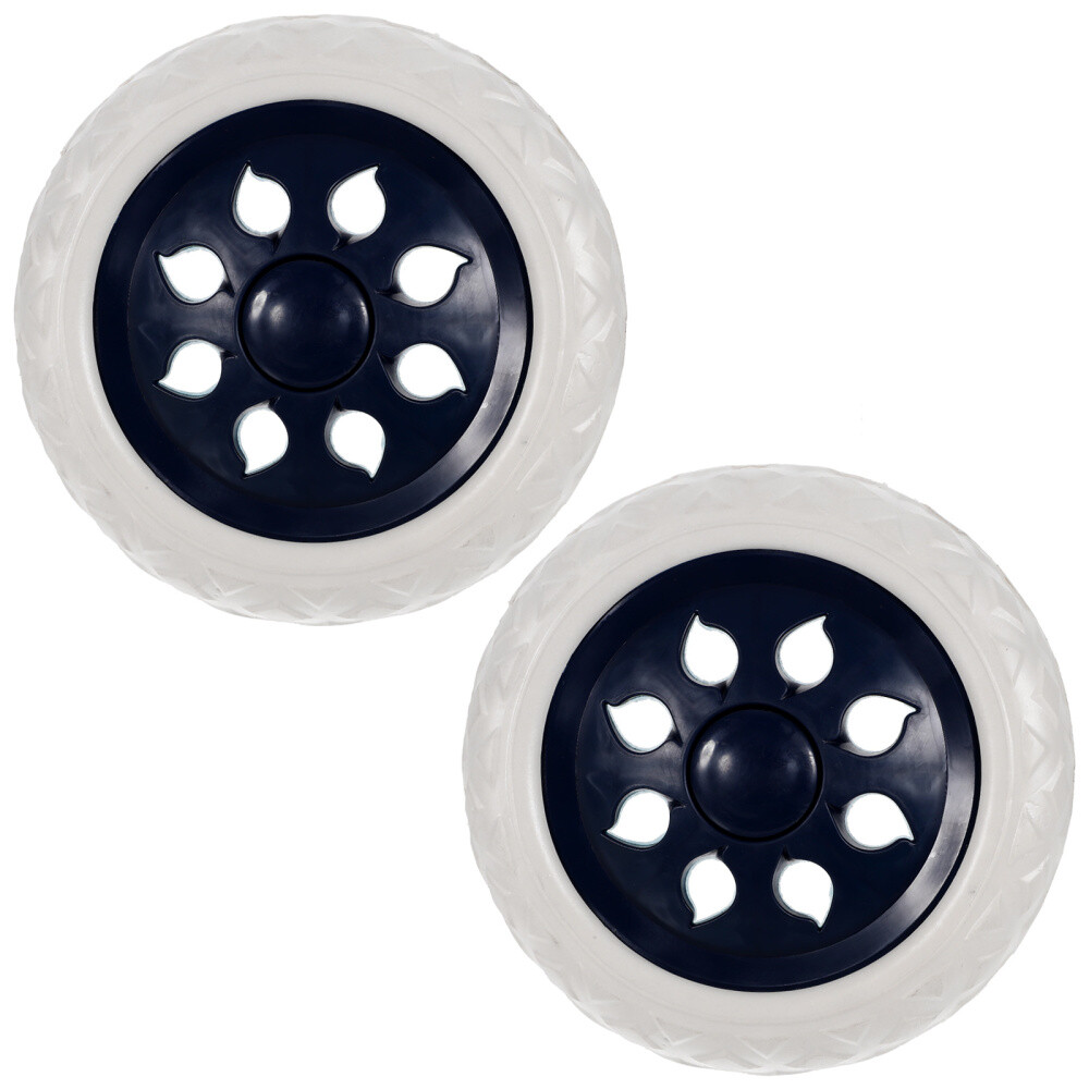 2 Pcs Shopping Cart Wheels Plastic Casters Replacement for Grocery Trolley