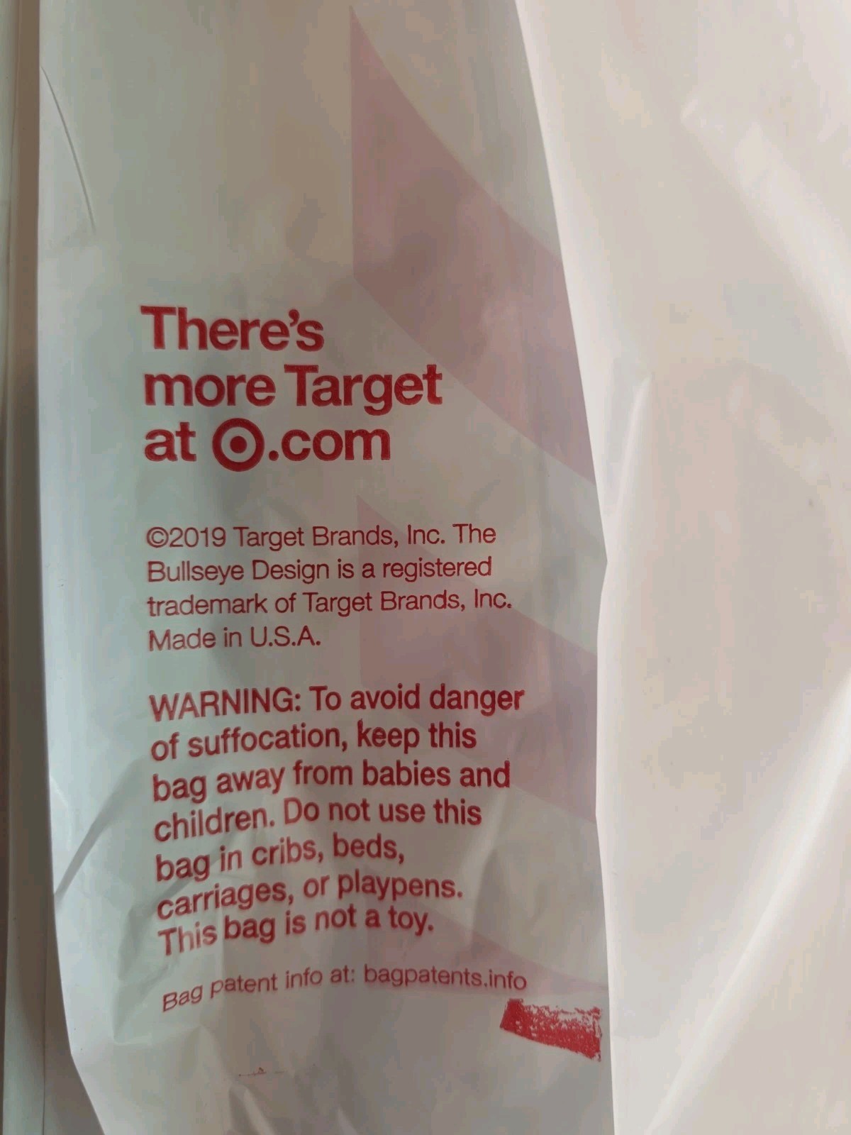 27×15 Target Plastic Grocery Bags Single Use Folded Art Crafts Trash Bag 4 Count