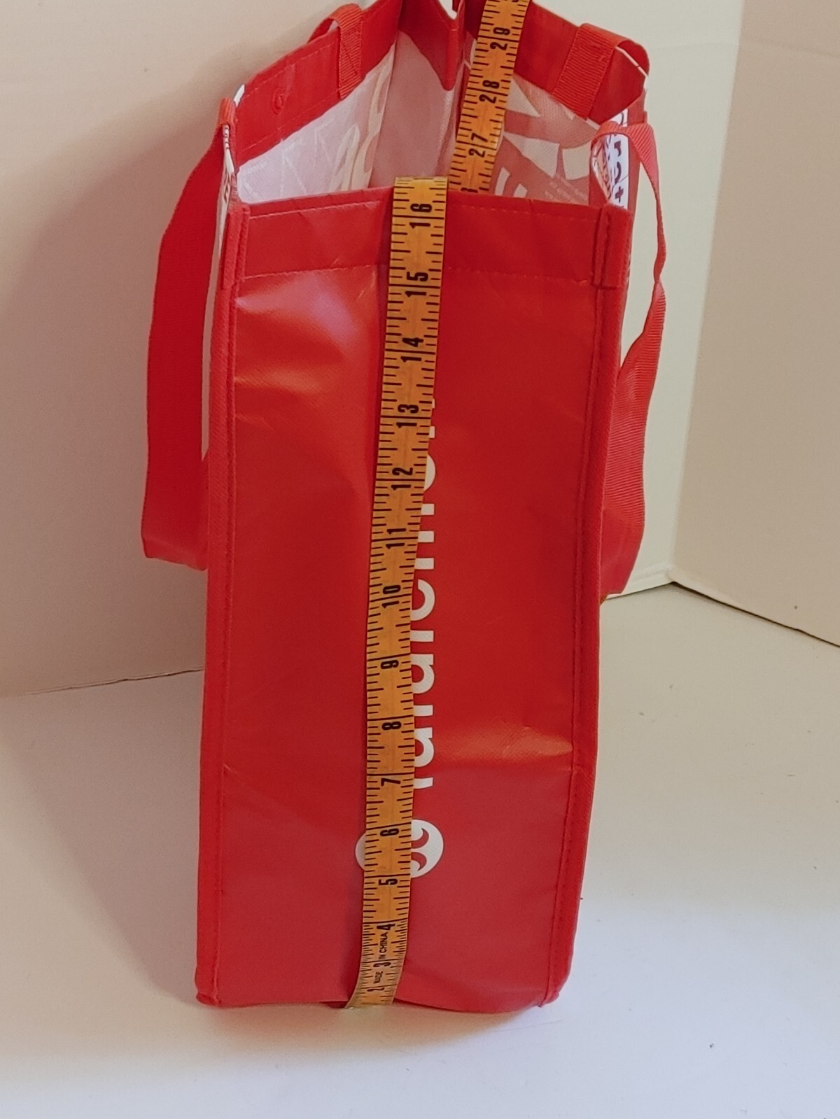 Red White Lululemon Reusable Shopping Tote Bag Be All In Yoga
