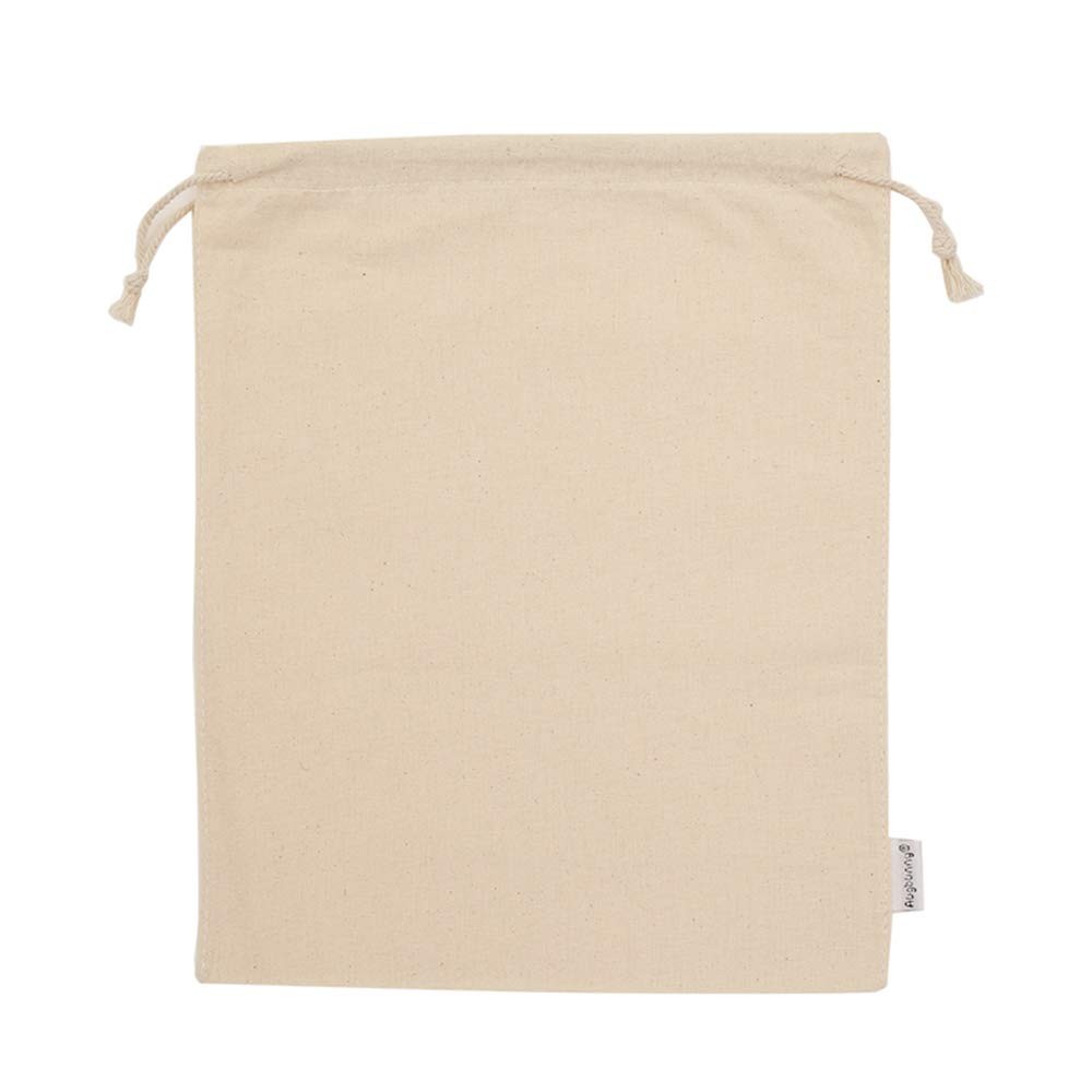 100% Cotton 10- by 12-Inch Muslin Bags with Drawstring, For Bulk Food Storage…