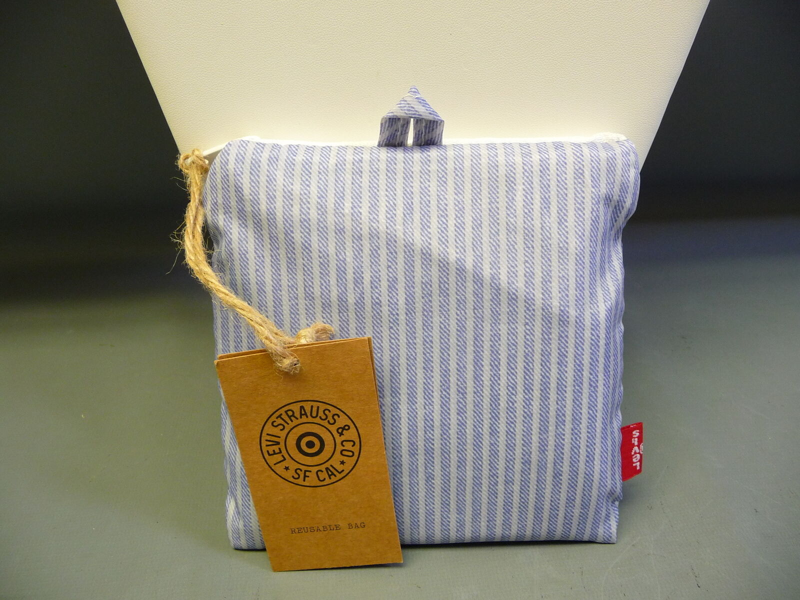 Levi Strauss & Company Target Exclusive Striped Grey & Blue Reusable Bag NWT