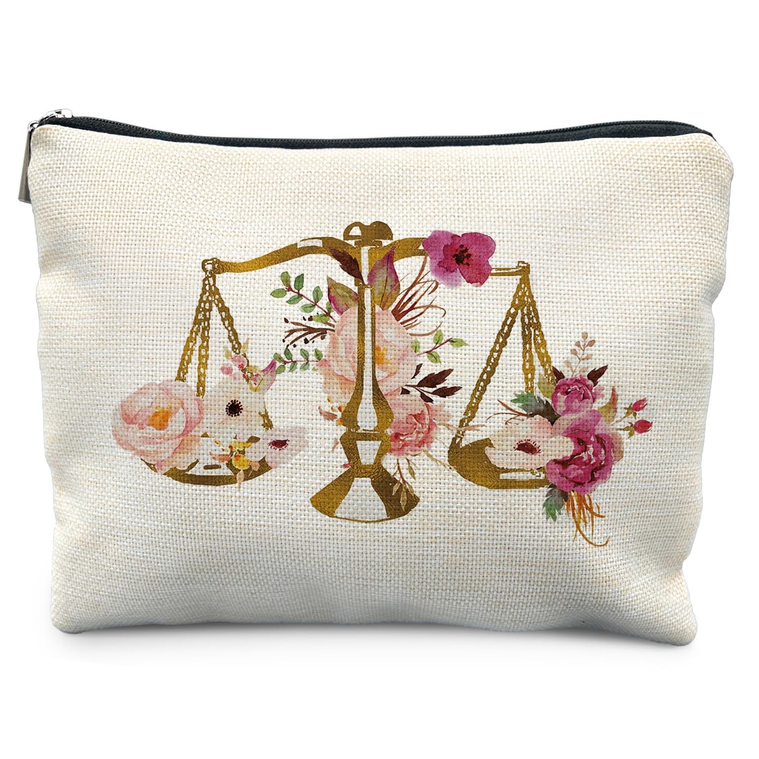 KBRCT Lawyers Gift Makeup Bag for Women, Attorney Gifts white