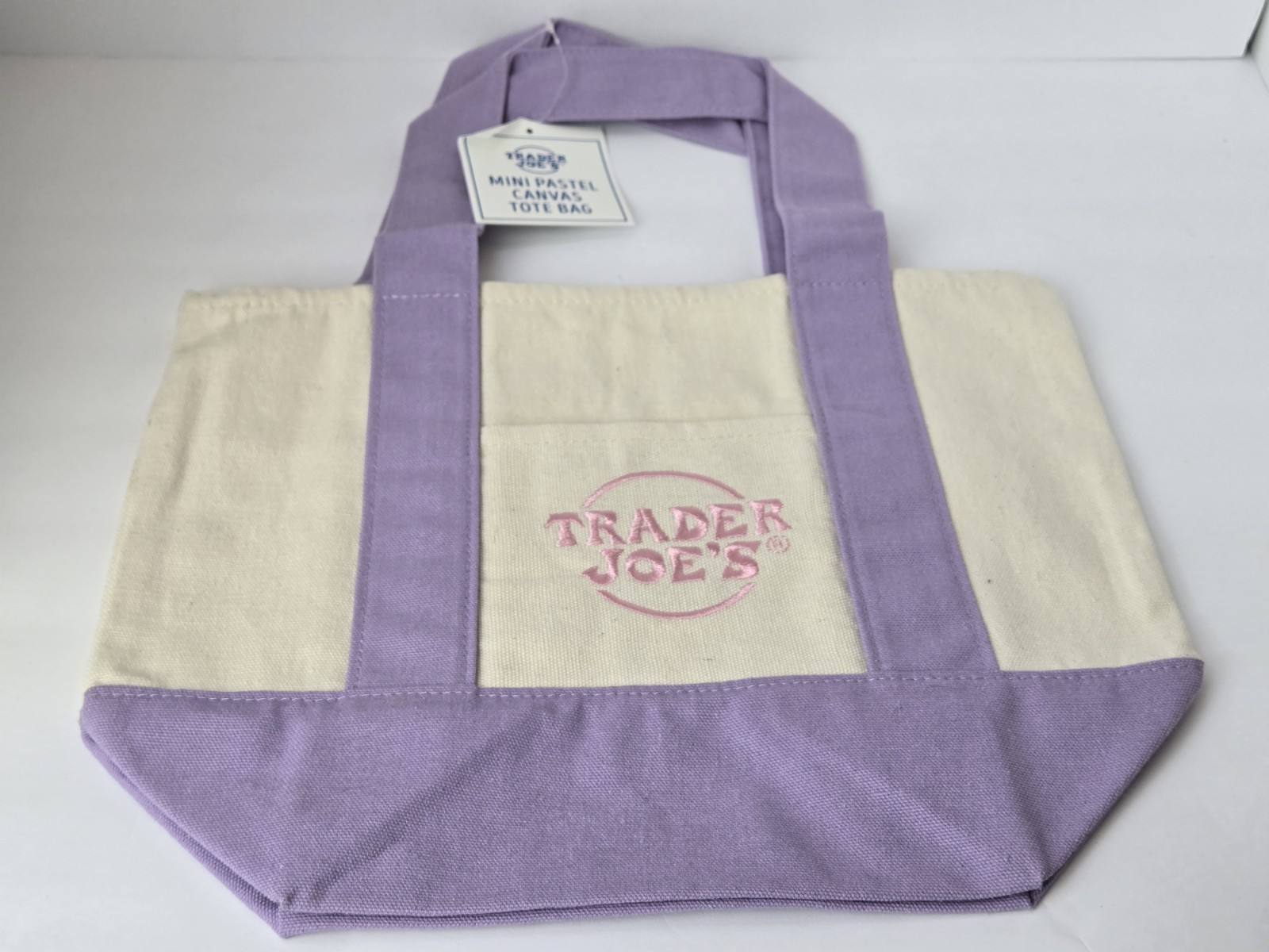 Trader Joe’s Lavender Mini Tote Bag NWT Free Shipping