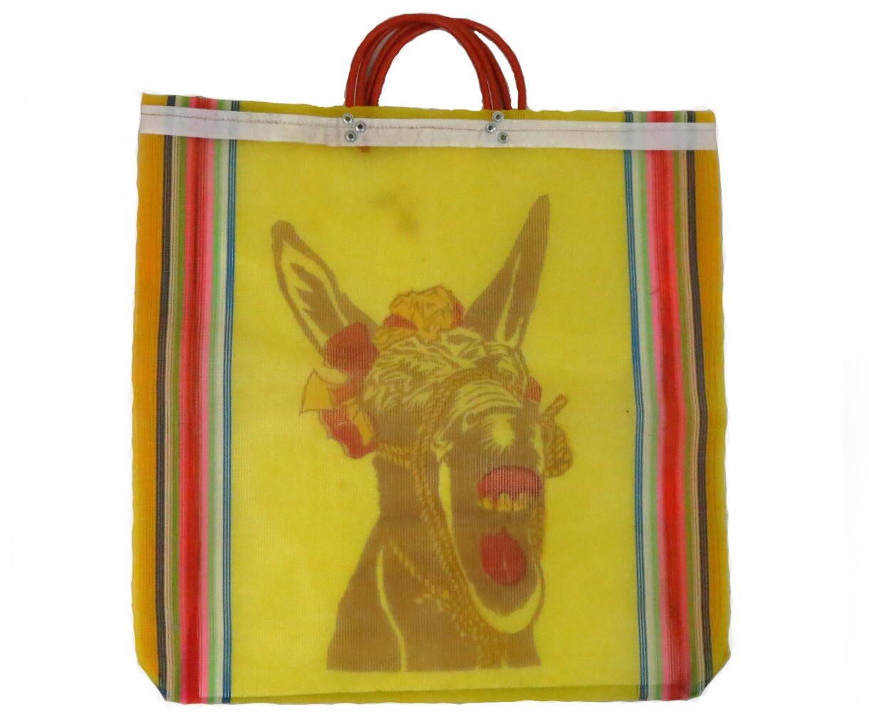 Mexican Mesh Bag Burro – 18X18 – Various Colors – Made in Mexico