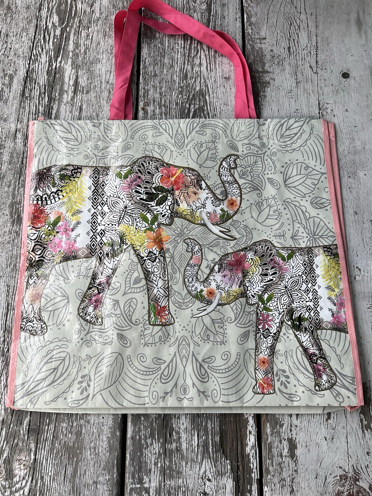 EXTRA LARGE ELEPHANTS 🐘 NWT 100% REUSABLE TJX ~SHOPPING~TOTE~GIFT~BAG